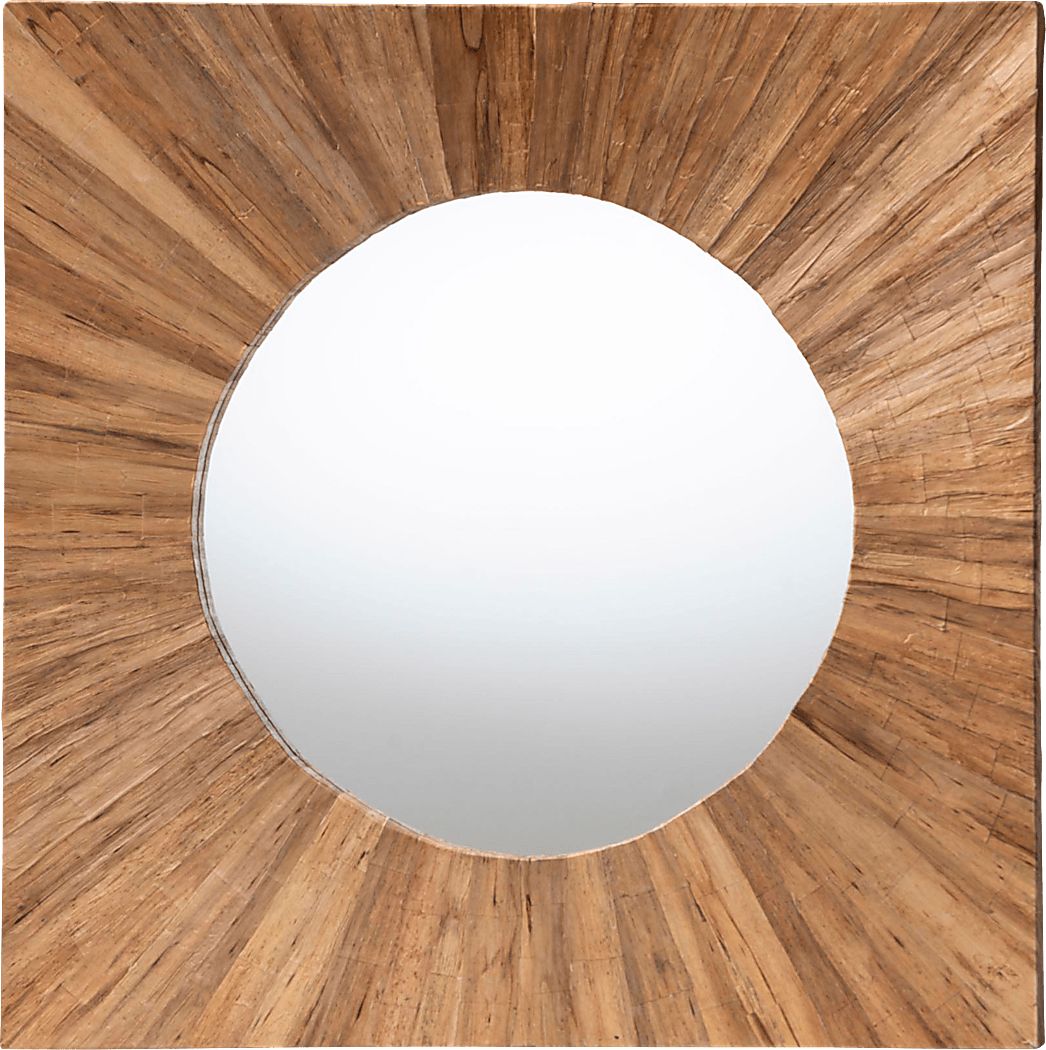 Sumstones Brown Square Mirror