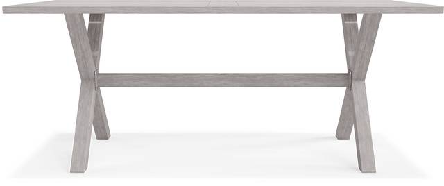 Sun Valley Light Gray 7 Pc Rectangle Outdoor Dining Set with Blue Cushions - Thumbnail - Image 3
