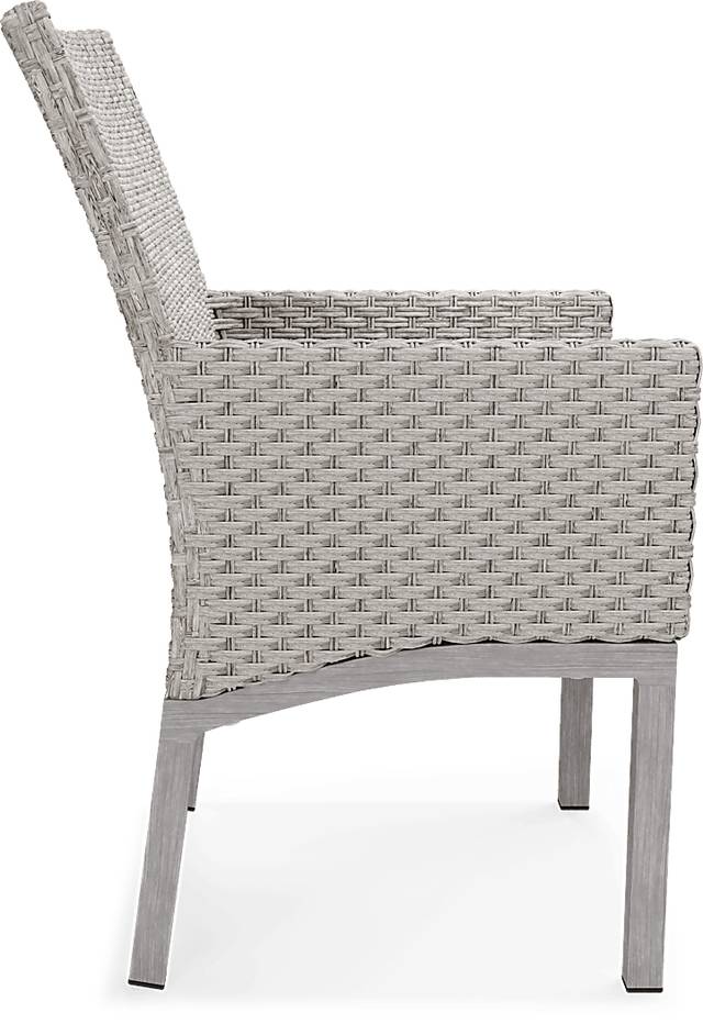 Sun Valley Light Gray 7 Pc Rectangle Outdoor Dining Set with Blue Cushions - Thumbnail - Image 9