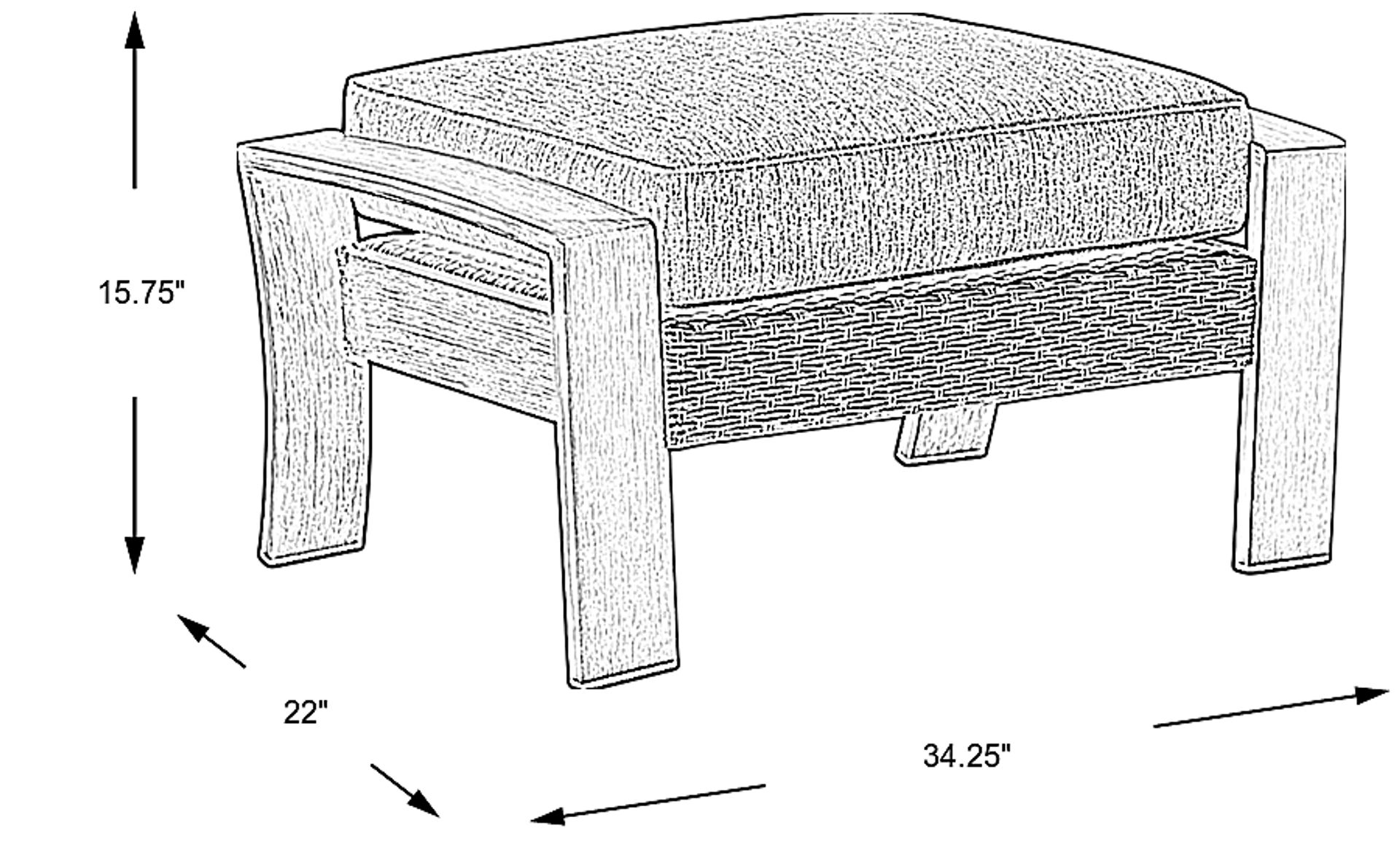 Dimension Image. Please refer to the Dimension Tab on this page for dimension details.