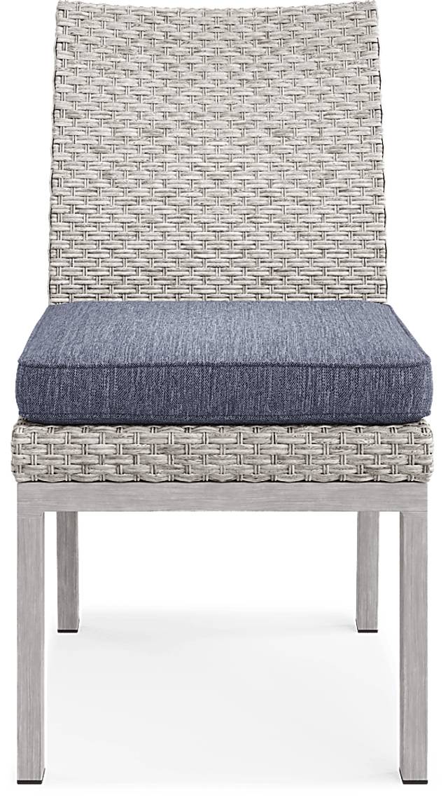 Sun Valley Light Gray 7 Pc Rectangle Outdoor Dining Set with Blue Cushions - Thumbnail - Image 12