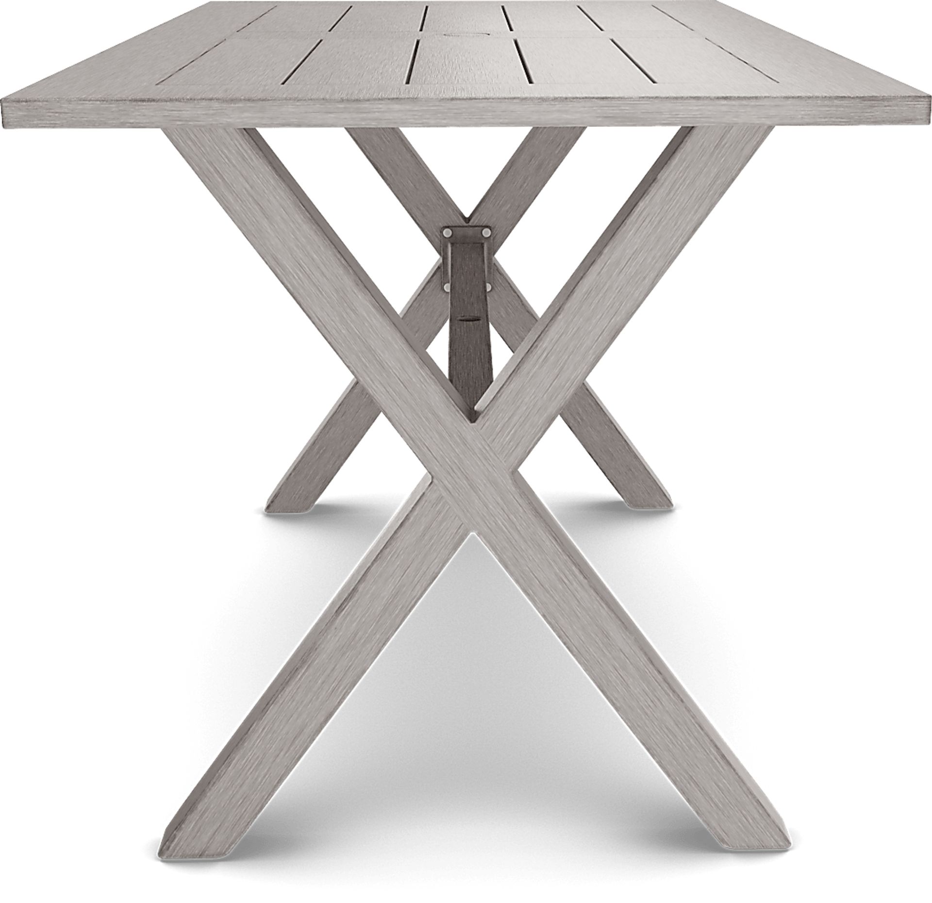 Sun Valley Light Gray Rectangle Outdoor Bar Table with Umbrella Hole - Image 5
