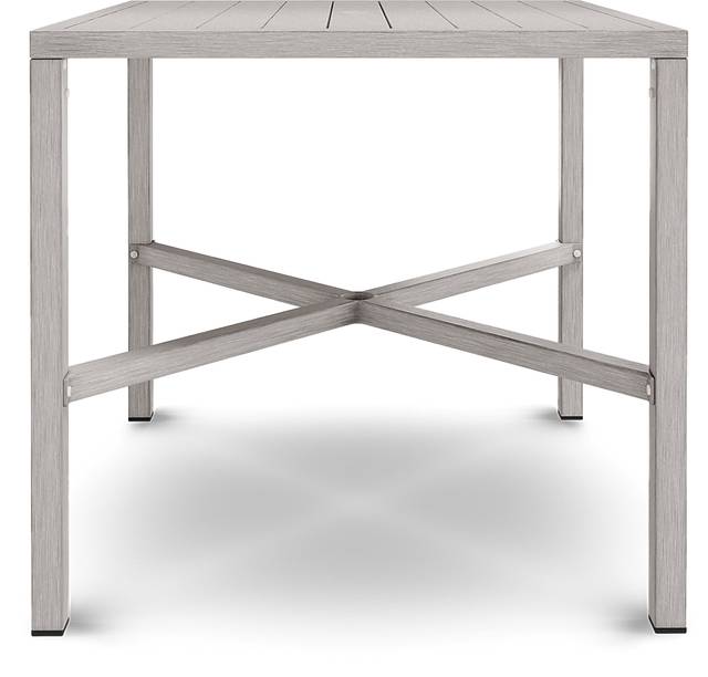 Sun Valley Light Gray 5 Pc Square Outdoor Bar Height Dining Set with Blue Cushions - Thumbnail - Image 3