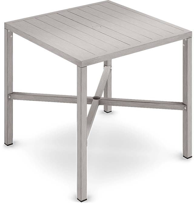 Sun Valley Light Gray 5 Pc Square Outdoor Bar Height Dining Set with Blue Cushions - Thumbnail - Image 4