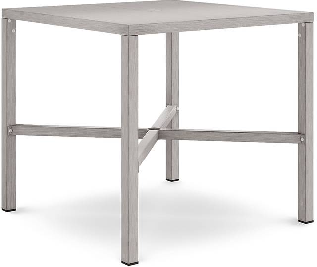 Sun Valley Light Gray 5 Pc Square Outdoor Bar Height Dining Set with Blue Cushions - Thumbnail - Image 2