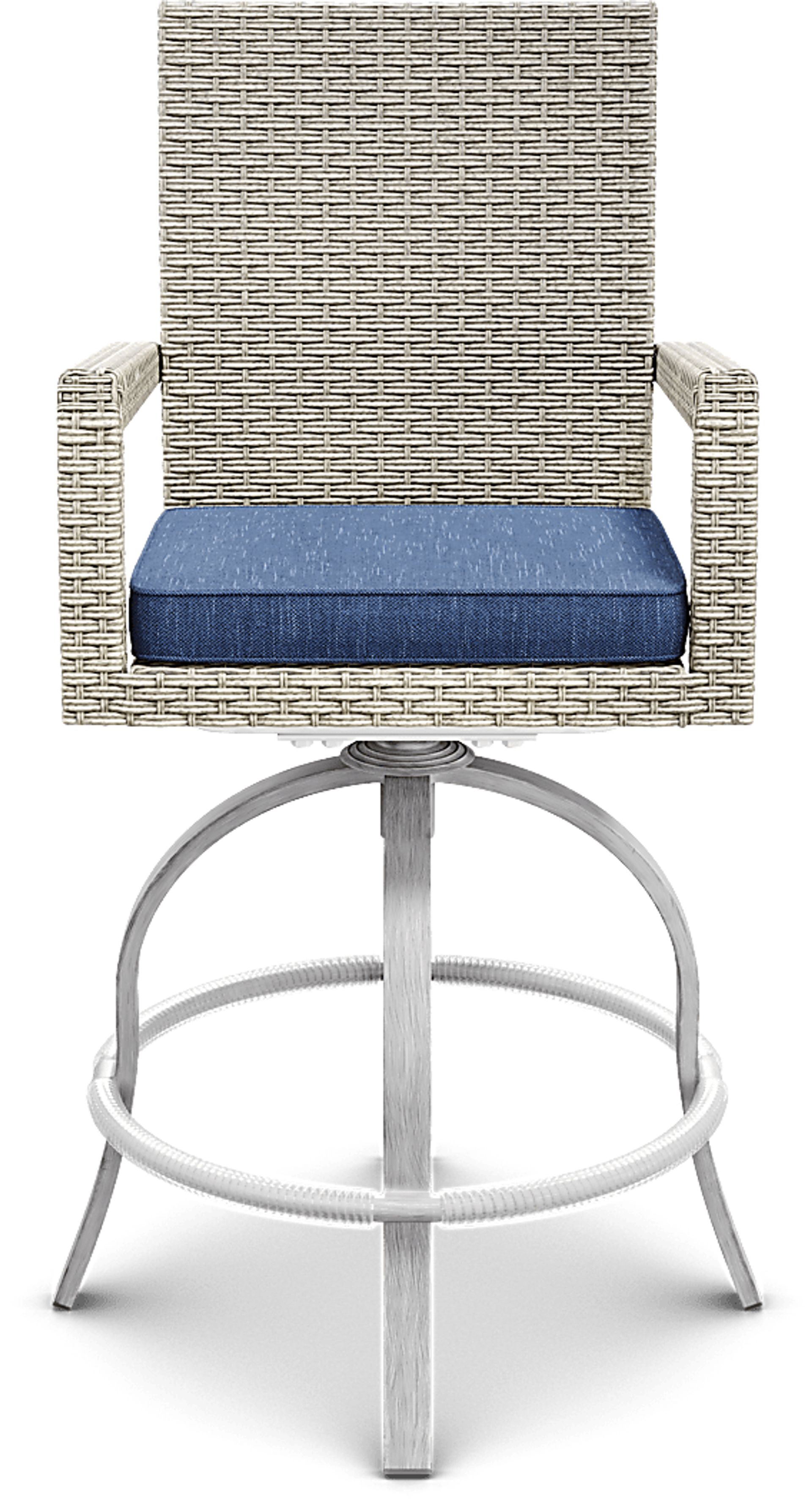 Sun Valley Light Gray Swivel Barstool - Image 3