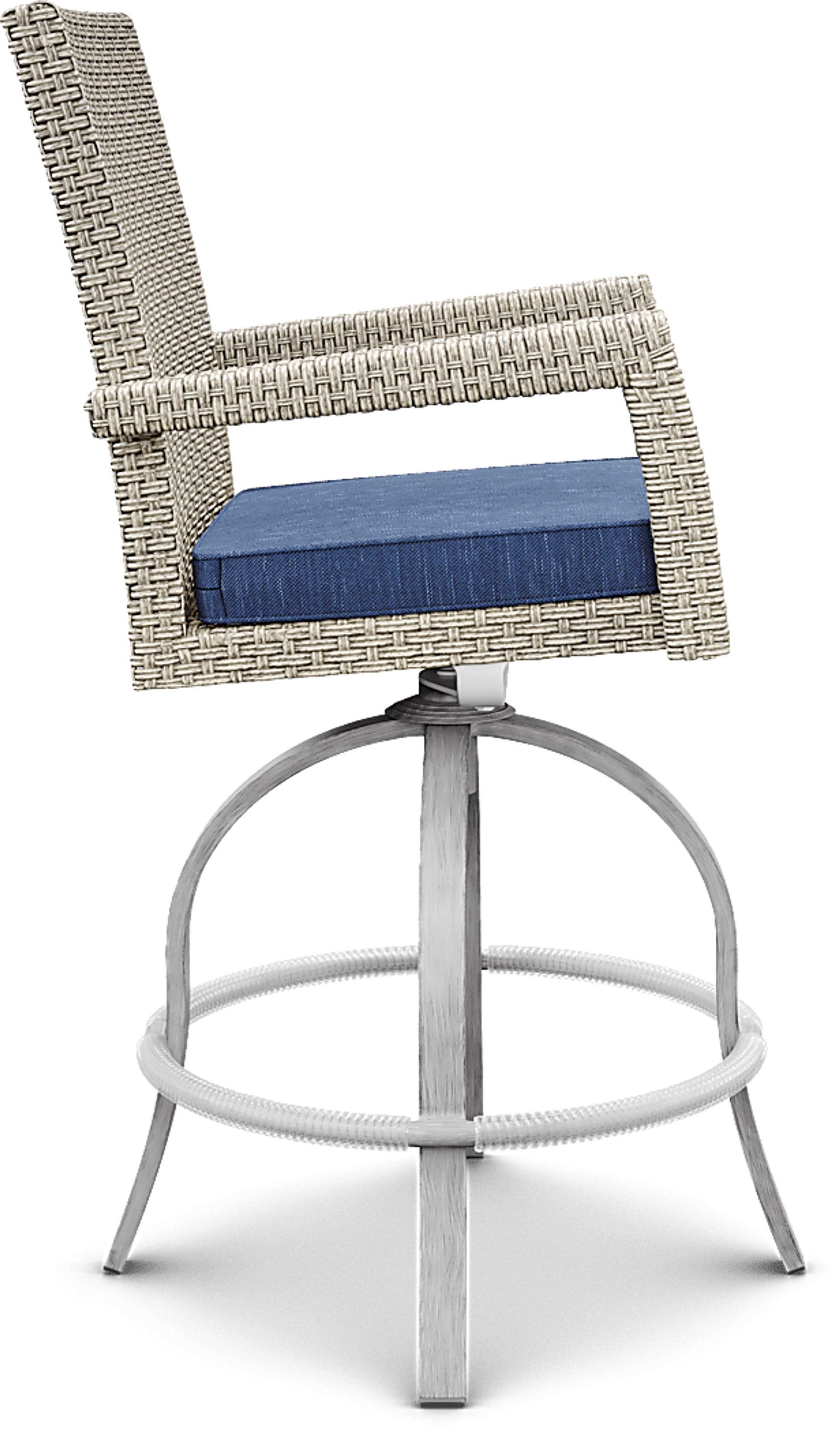 Sun Valley Light Gray Swivel Barstool - Image 4