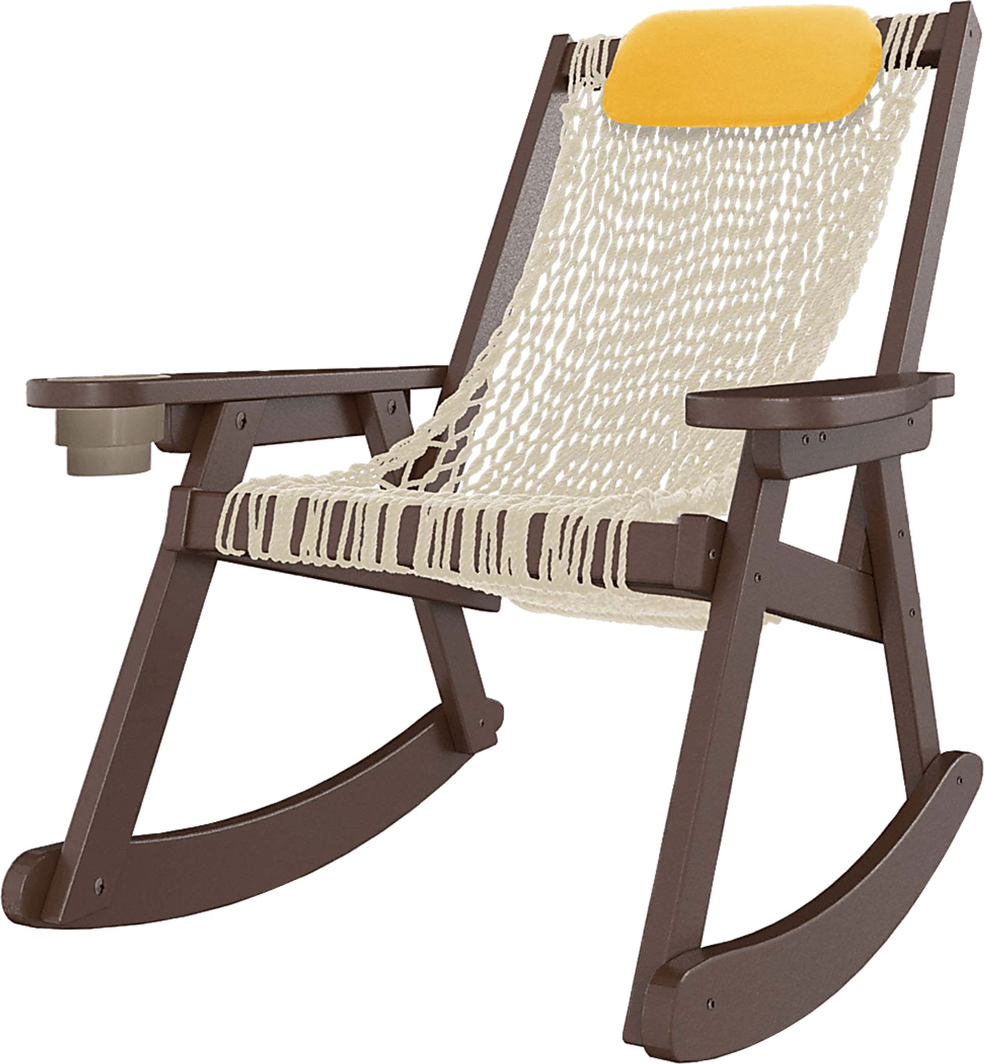 Pawleys Island Sunao Brown Outdoor Rocking Chair - Image 1