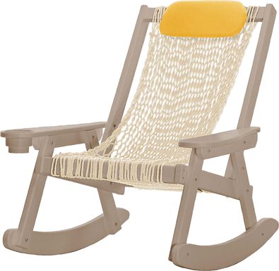 Pawleys Island Sunao Tan Outdoor Rocking Chair