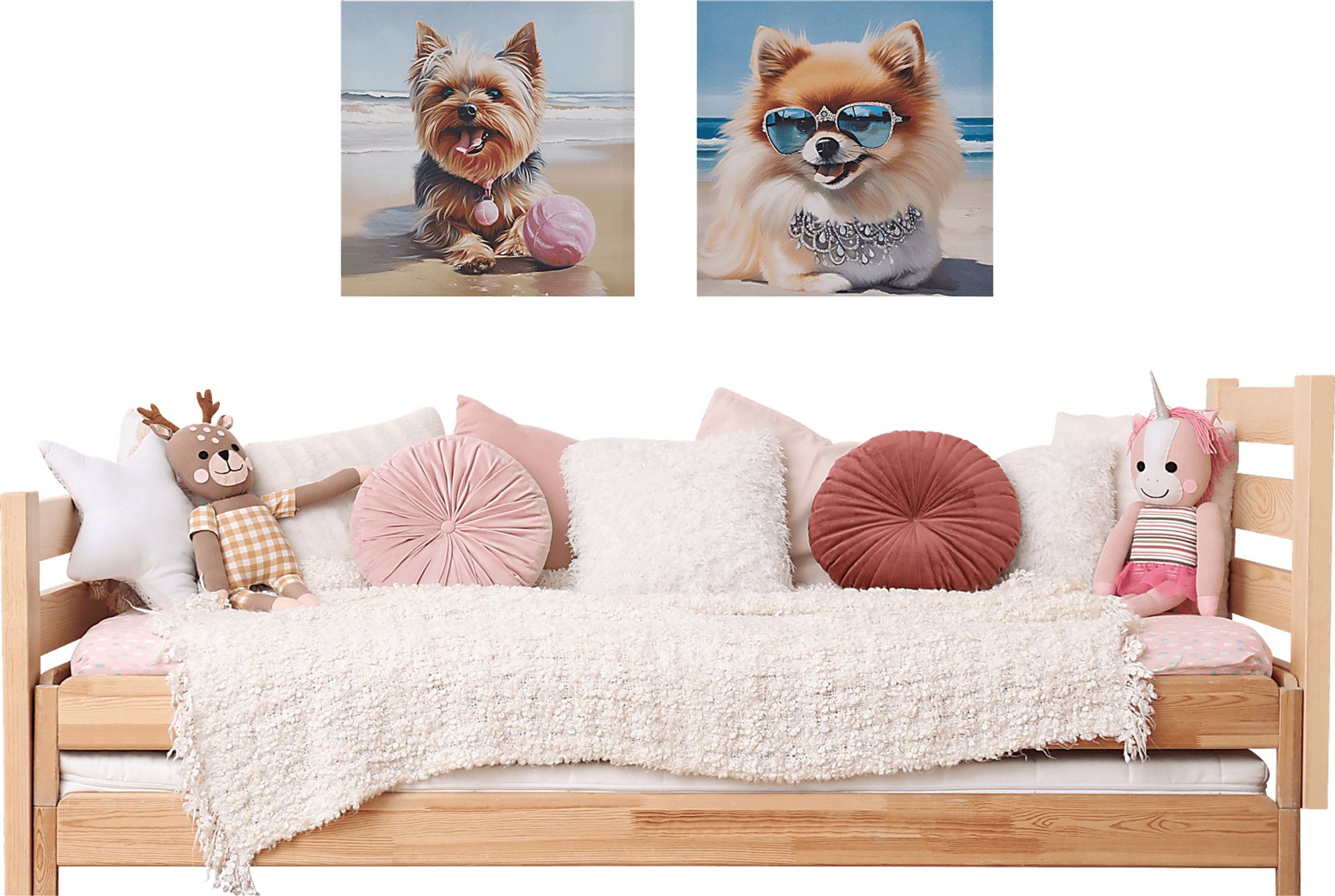 Sunbathing Pomeranian Blue Wall Decor - Image 9