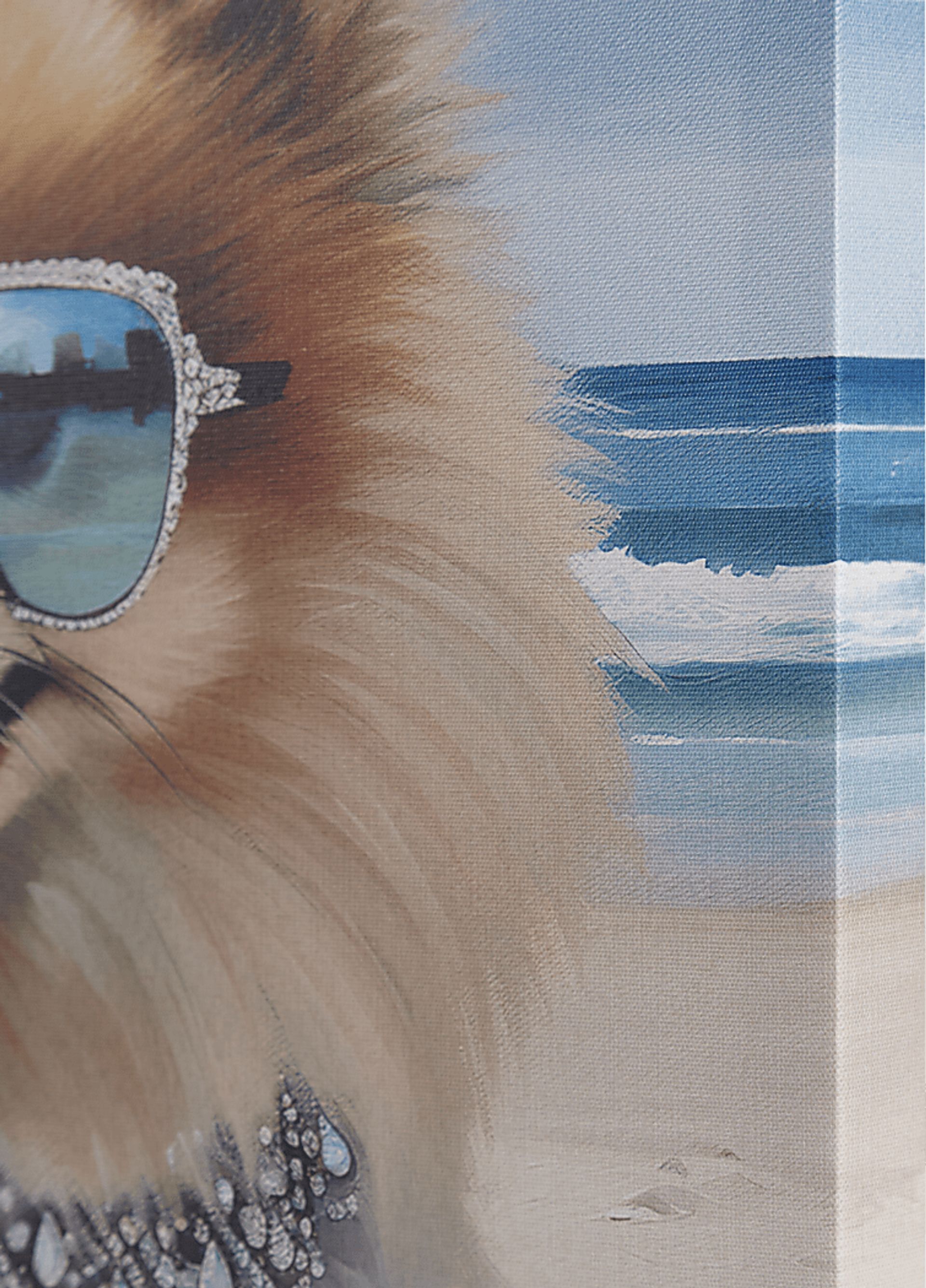 Sunbathing Pomeranian Blue Wall Decor - Image 4