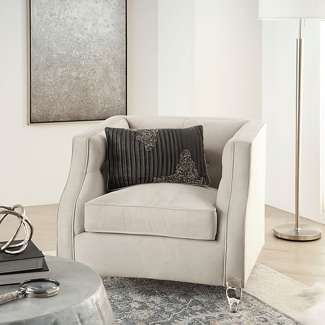 Sunbeam Gray Lumbar Pillow - Thumbnail 3