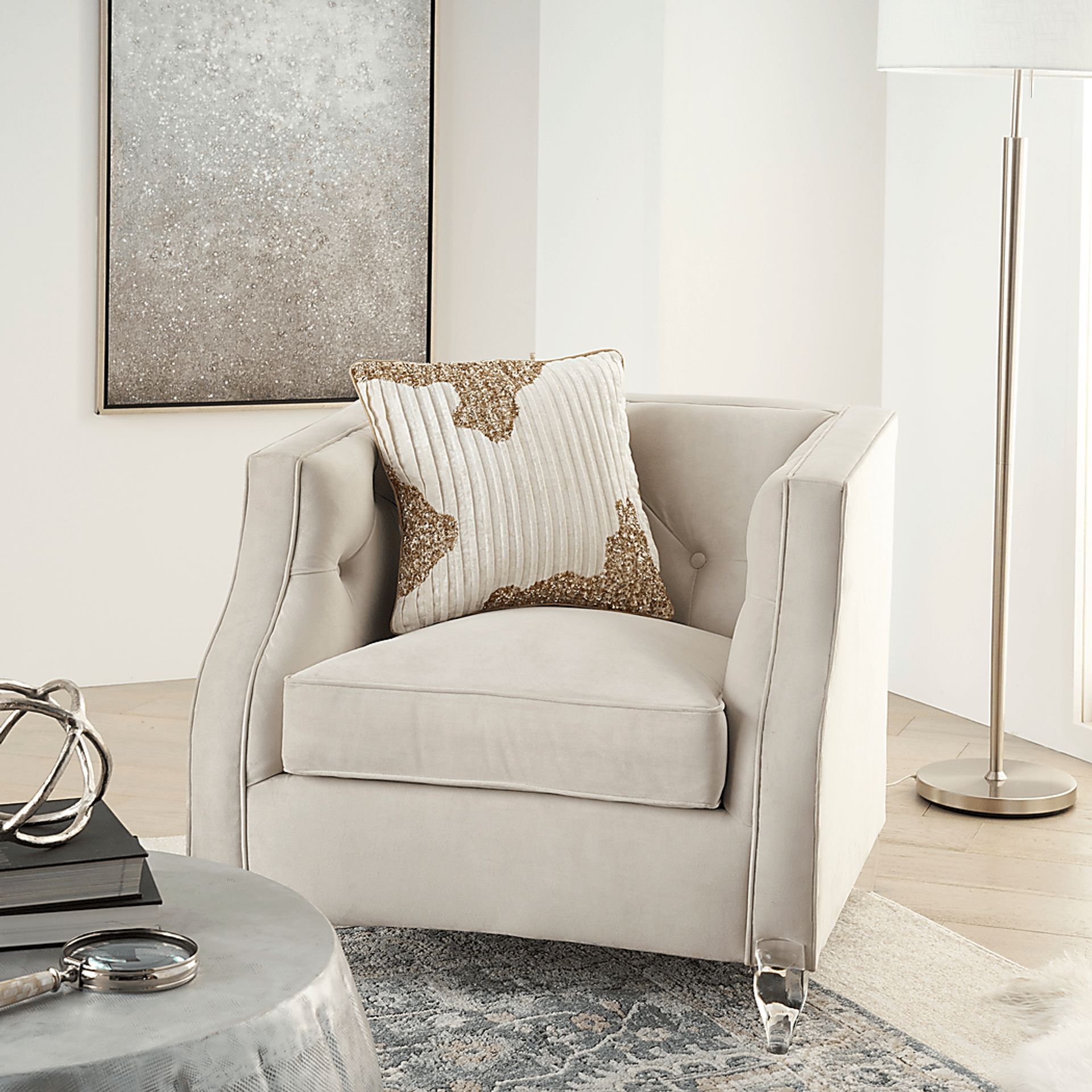 Sunbeam Ivory/Gold Accent Pillow - Image 2