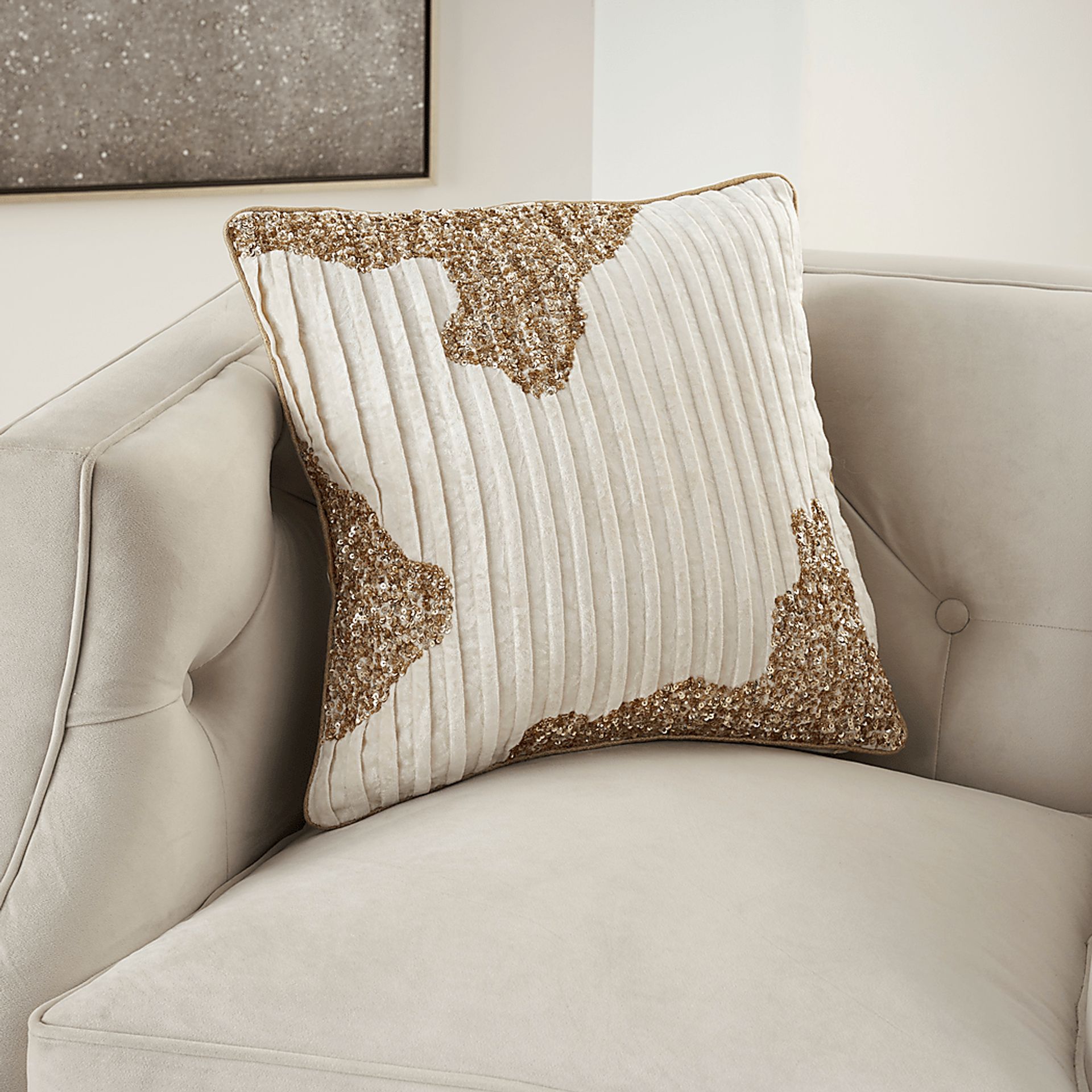Sunbeam Ivory/Gold Accent Pillow - Image 3