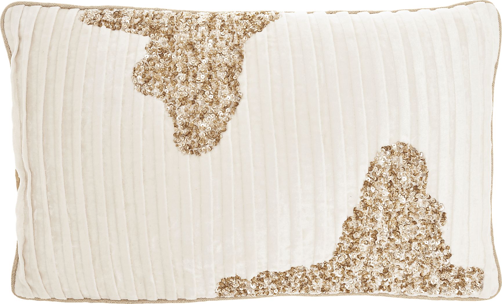 Sunbeam Ivory/Gold Lumbar Pillow