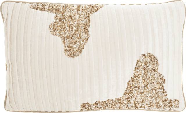 Sunbeam Ivory/Gold Lumbar Pillow - Thumbnail - Image 1