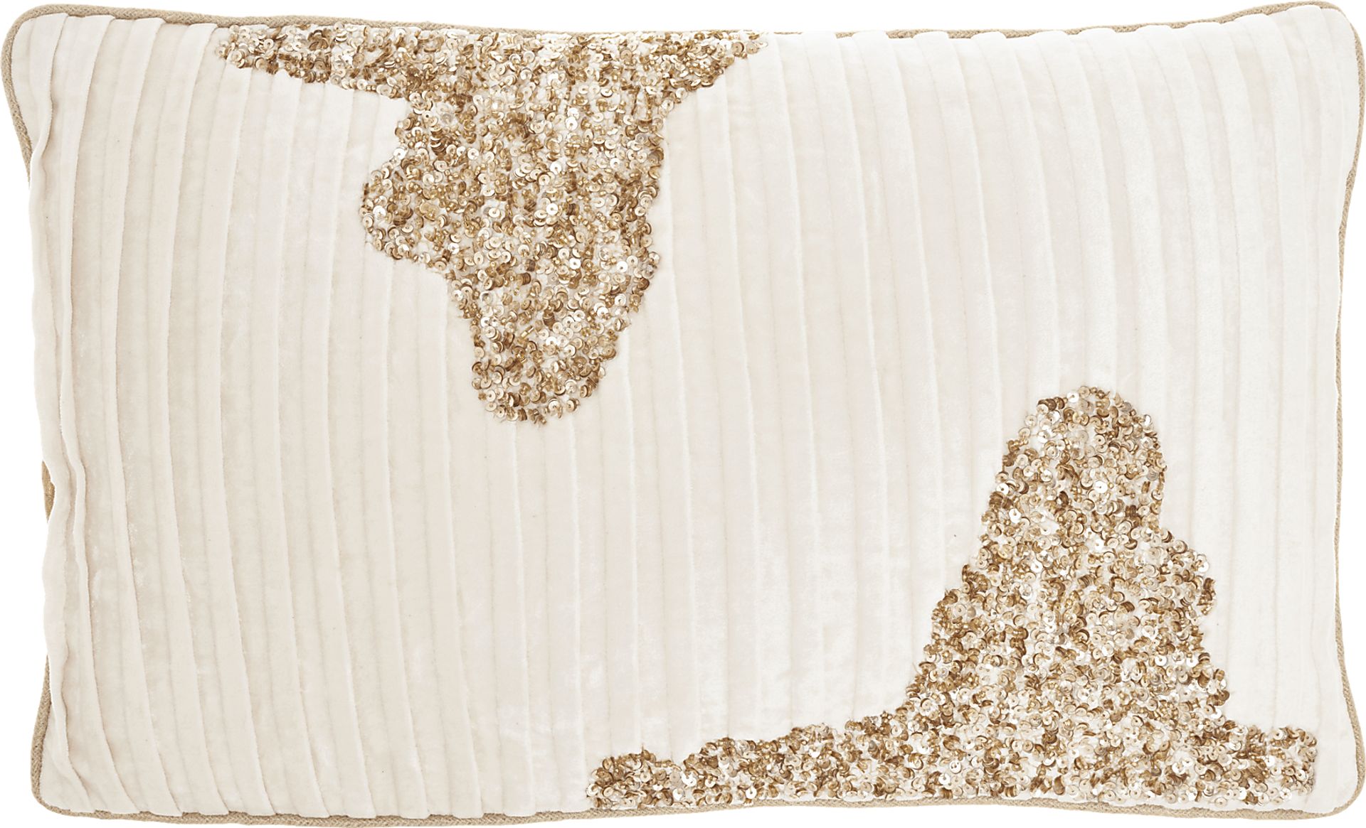 Sunbeam Ivory/Gold Lumbar Pillow - Image 1