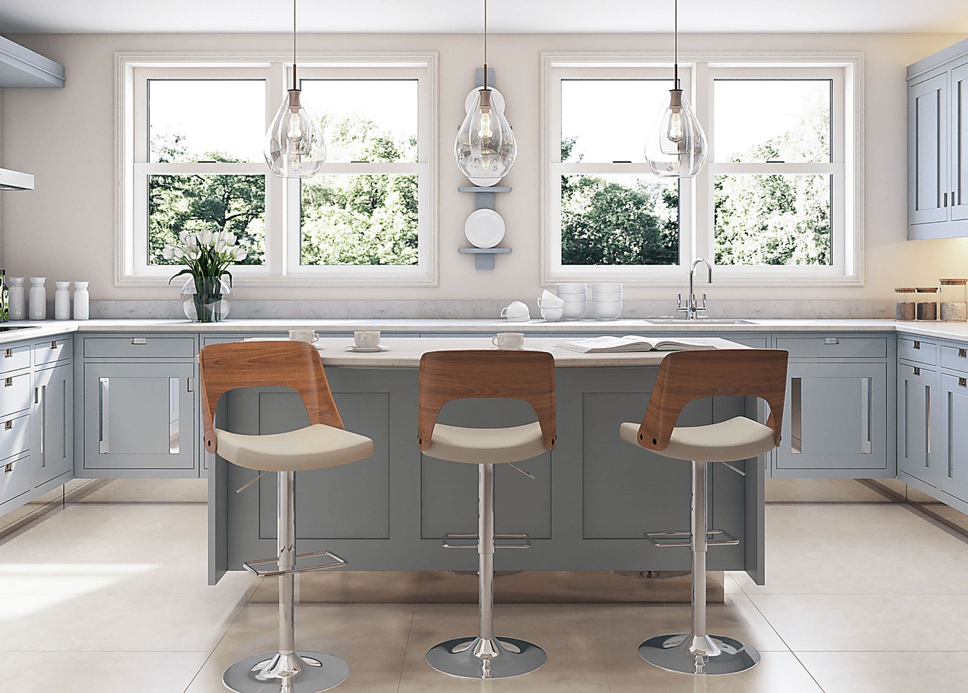 Sunerest Cream Adjustable Barstool, Set of 2 - Image 11