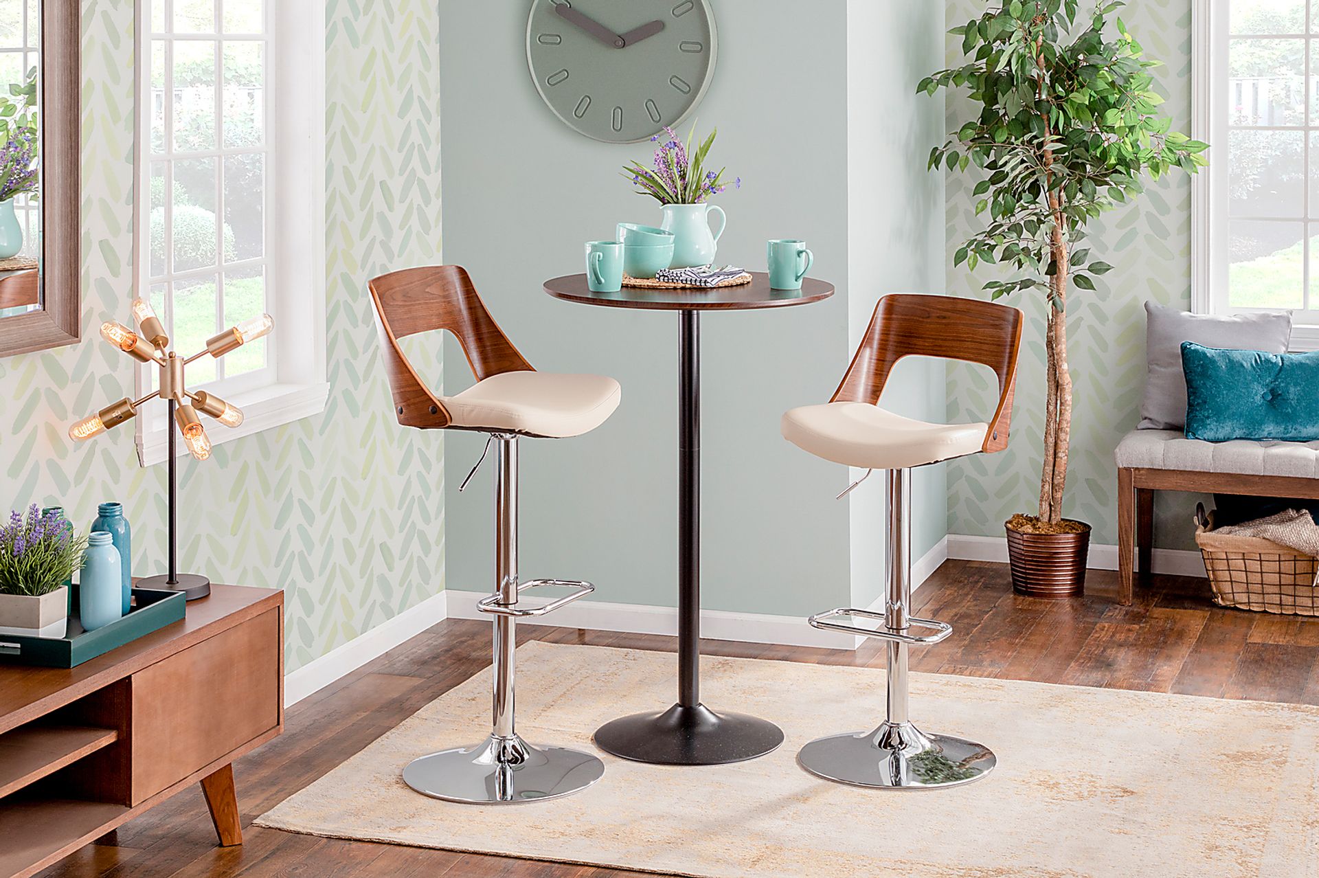 Sunerest Cream Adjustable Barstool, Set of 2 - Image 2