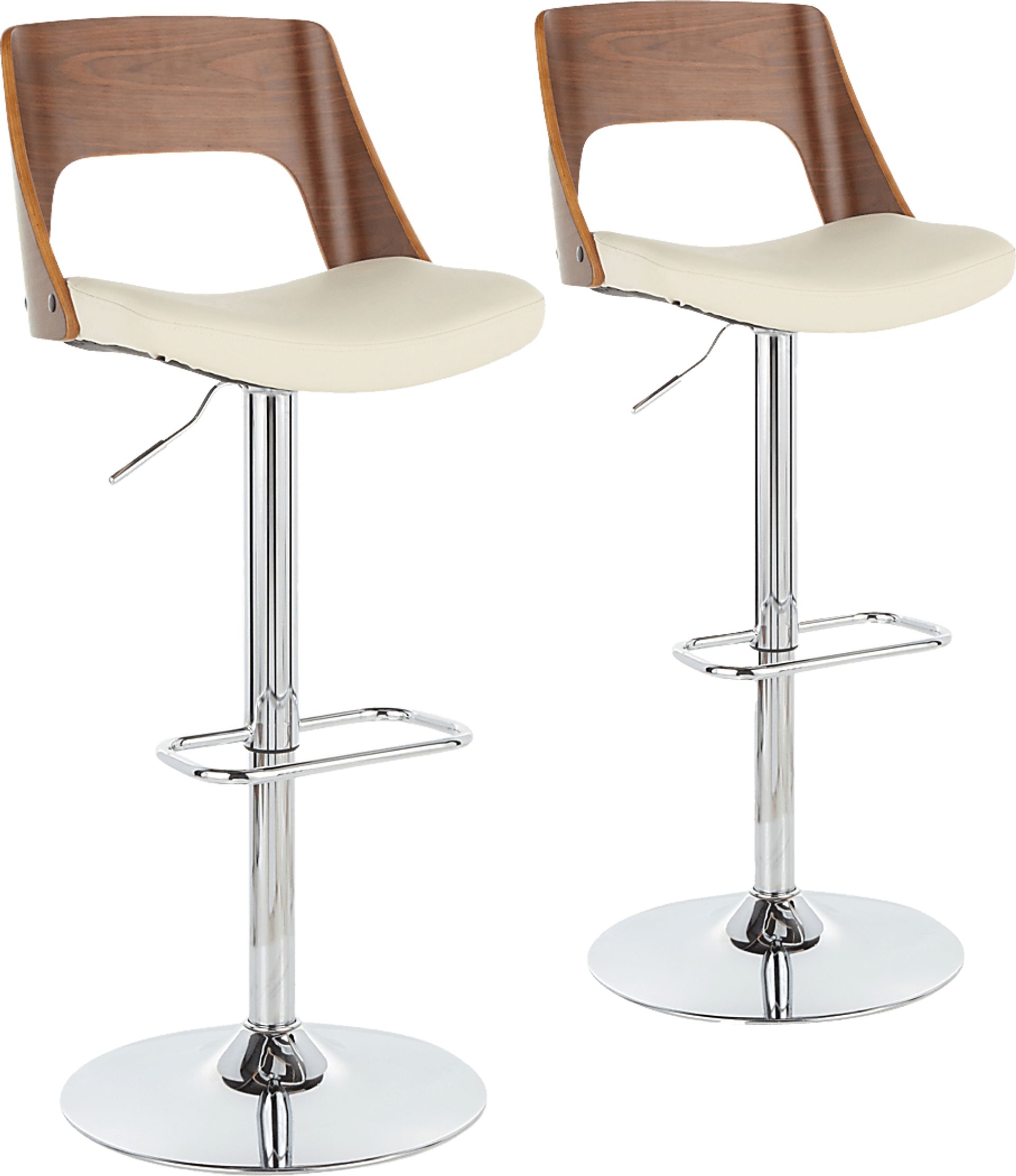 Sunerest Cream Adjustable Barstool, Set of 2 - Image 1