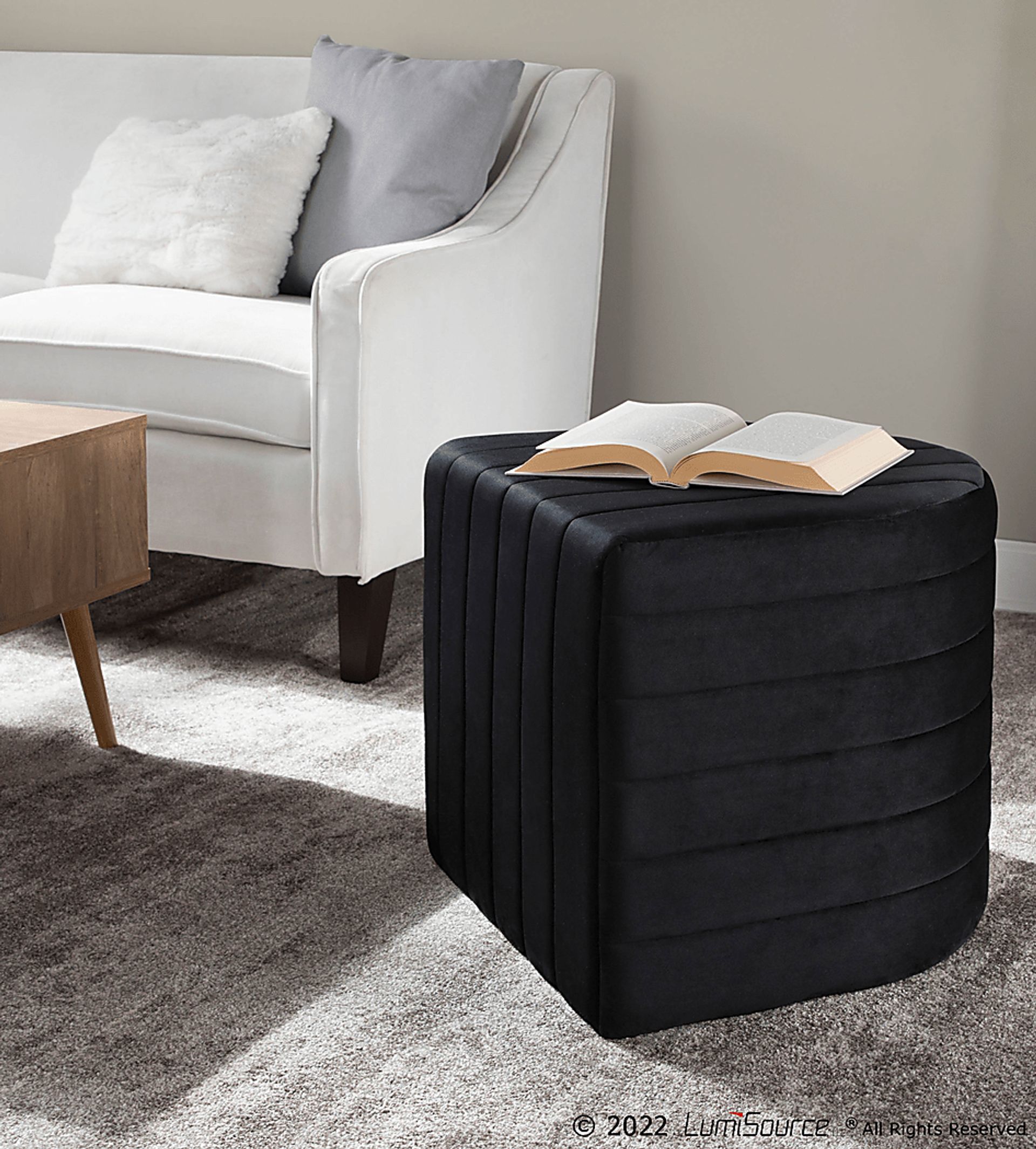 Sunhillow Black Ottoman - Image 7