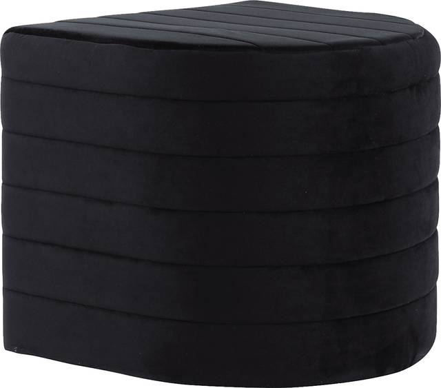 Sunhillow Black Ottoman - Thumbnail - Image 1