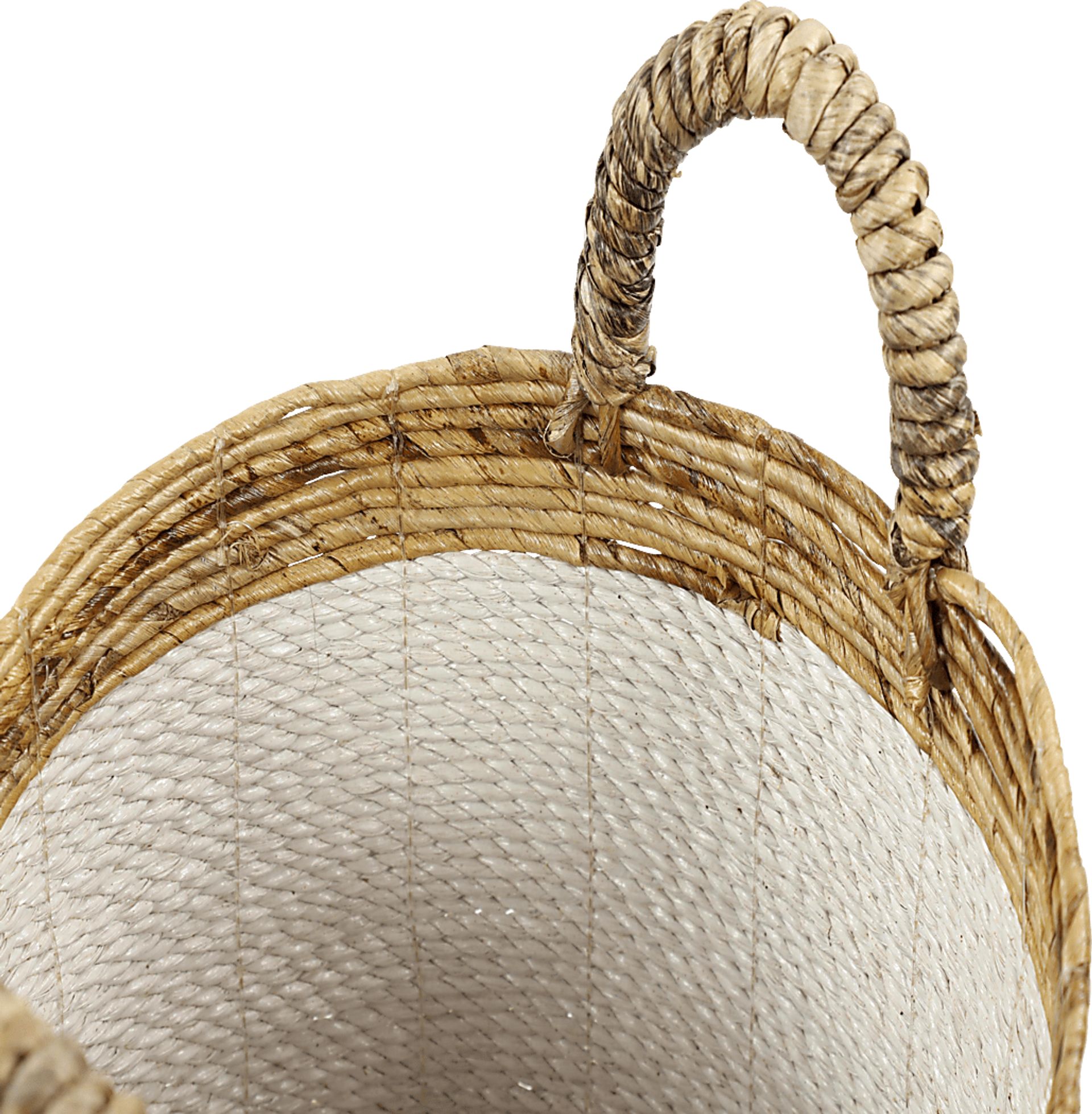 Sunji White Basket, Set of 3 - Image 4
