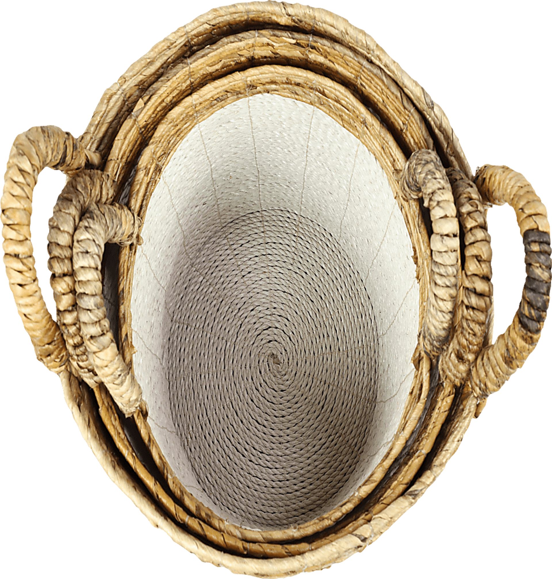 Sunji White Basket, Set of 3 - Image 5