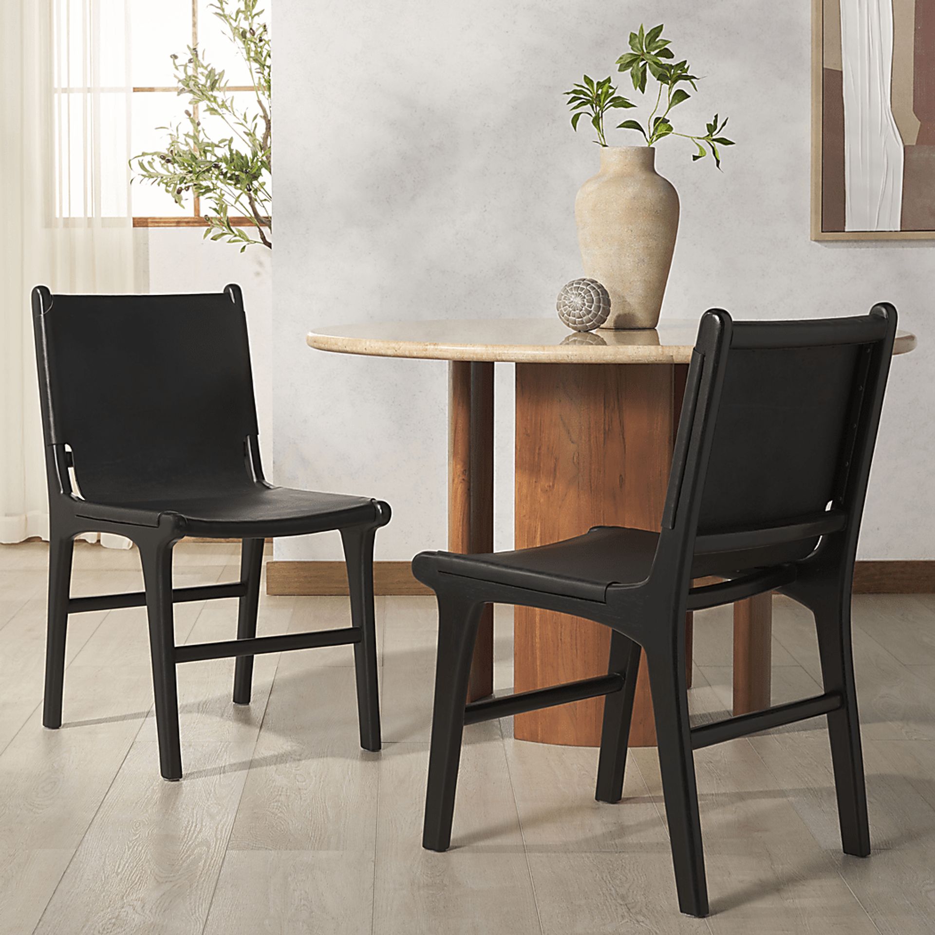Sunlants Black Side Chairs, Set of 2 - Image 2