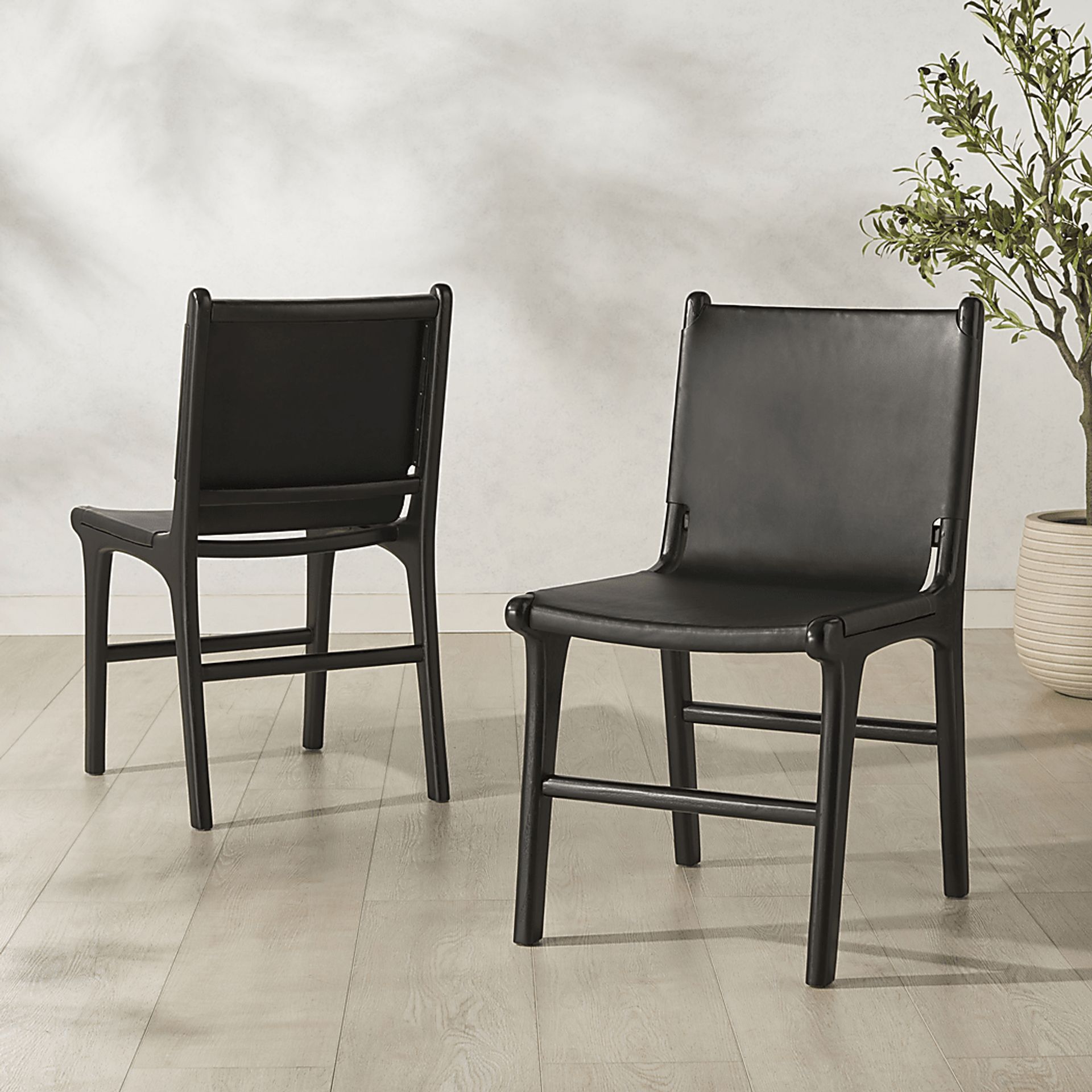 Sunlants Black Side Chairs, Set of 2 - Image 3