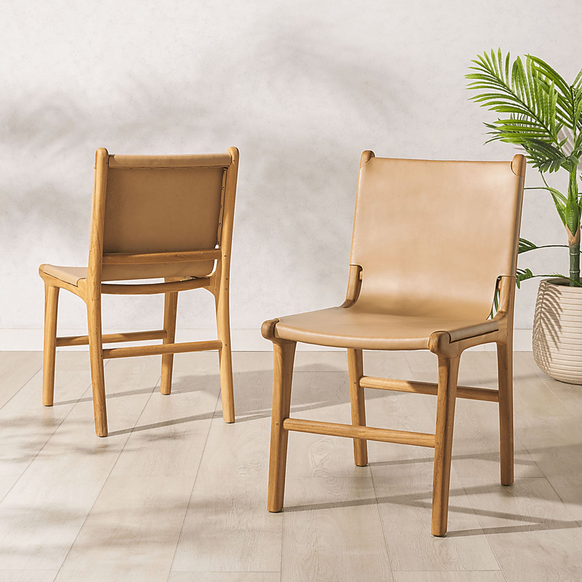 Sunlants Tan Side Chairs, Set of 2 - Image 2