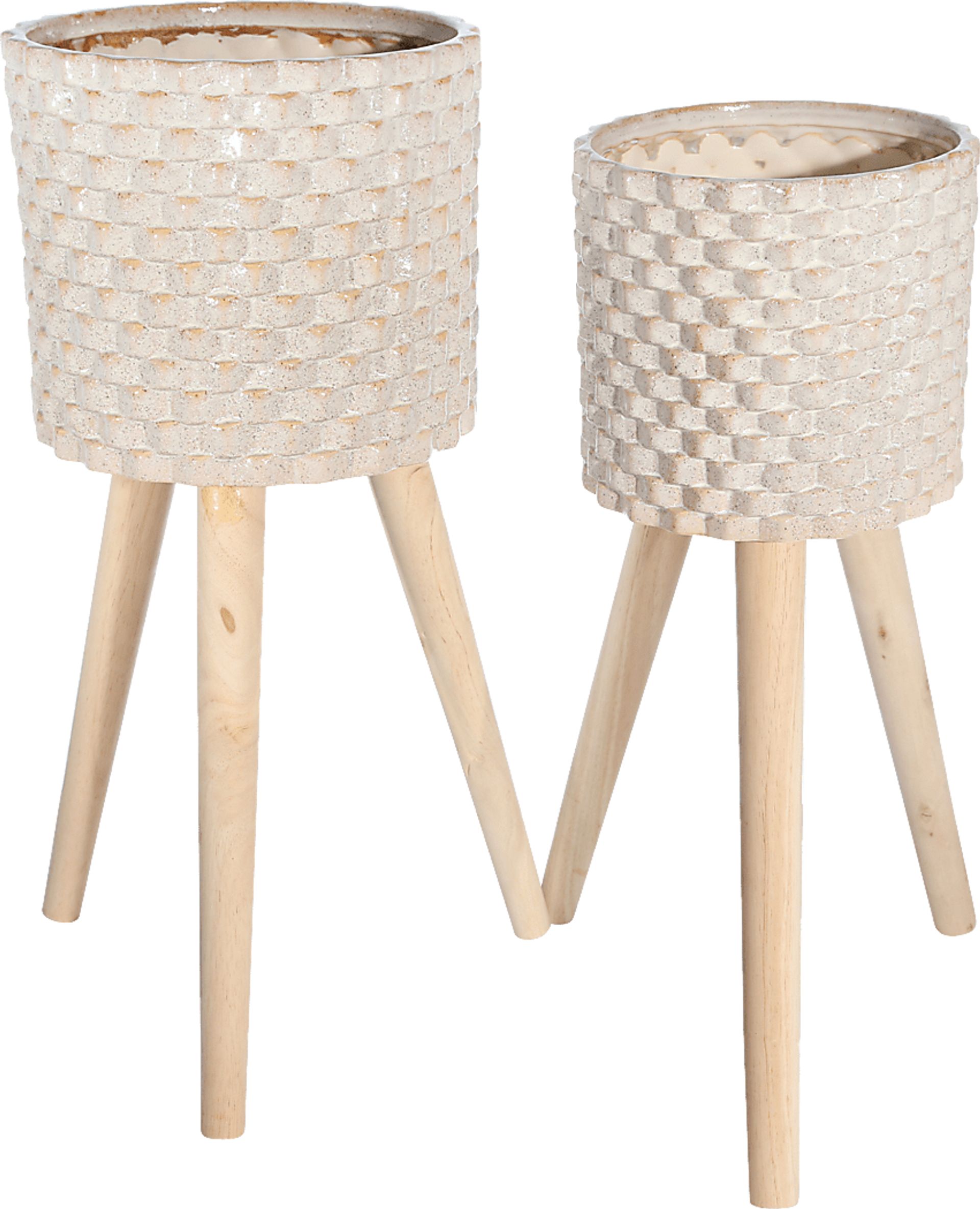 Sunnirock Ivory Planter, Set of 2 - Image 1