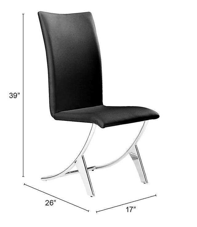 Sunniva Black Side Chair, Set of 2 - Thumbnail - Image 6