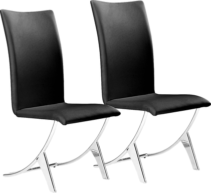 Sunniva Black Side Chair, Set of 2