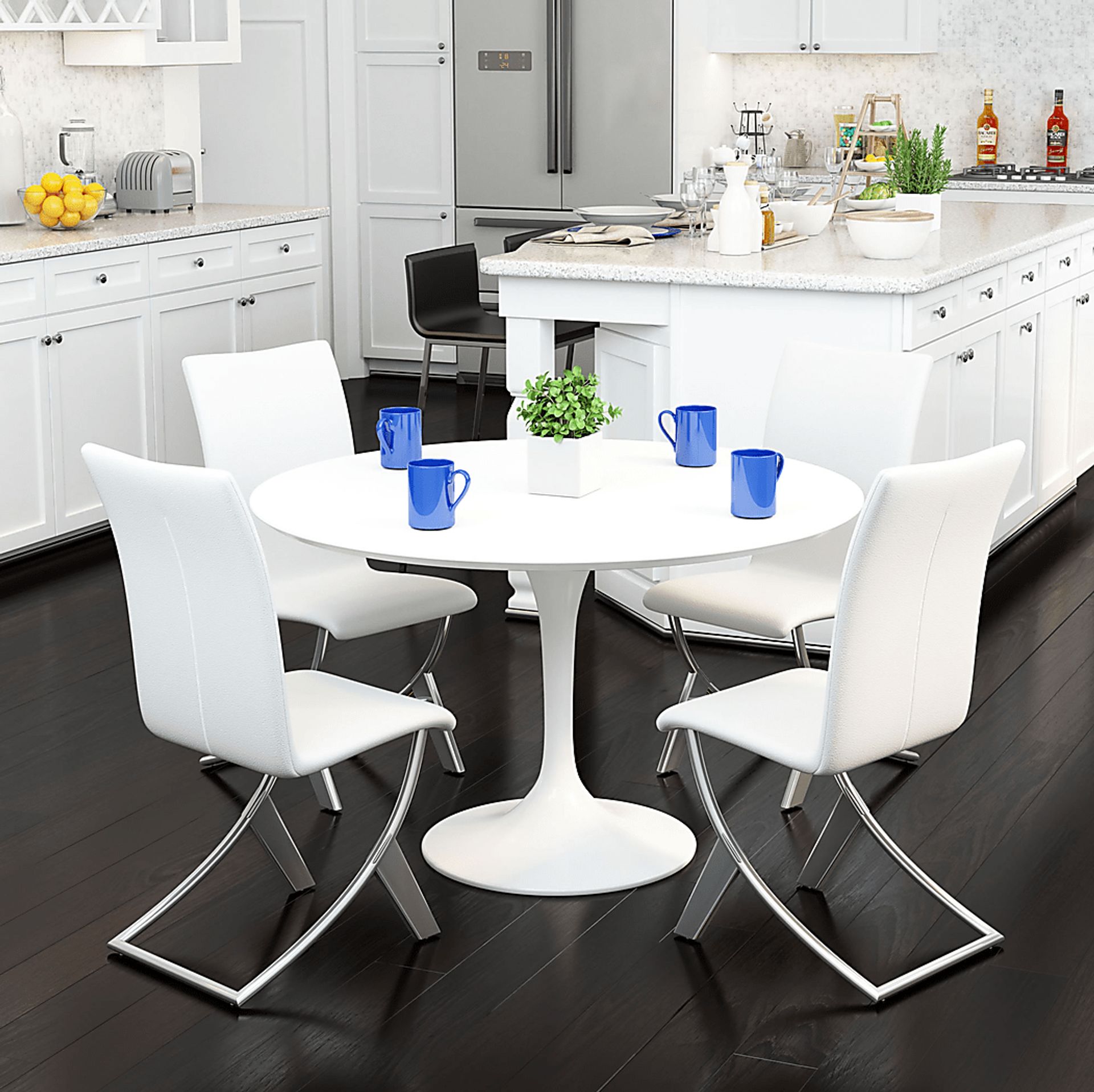 Sunniva White Side Chair, Set of 2 - Image 5