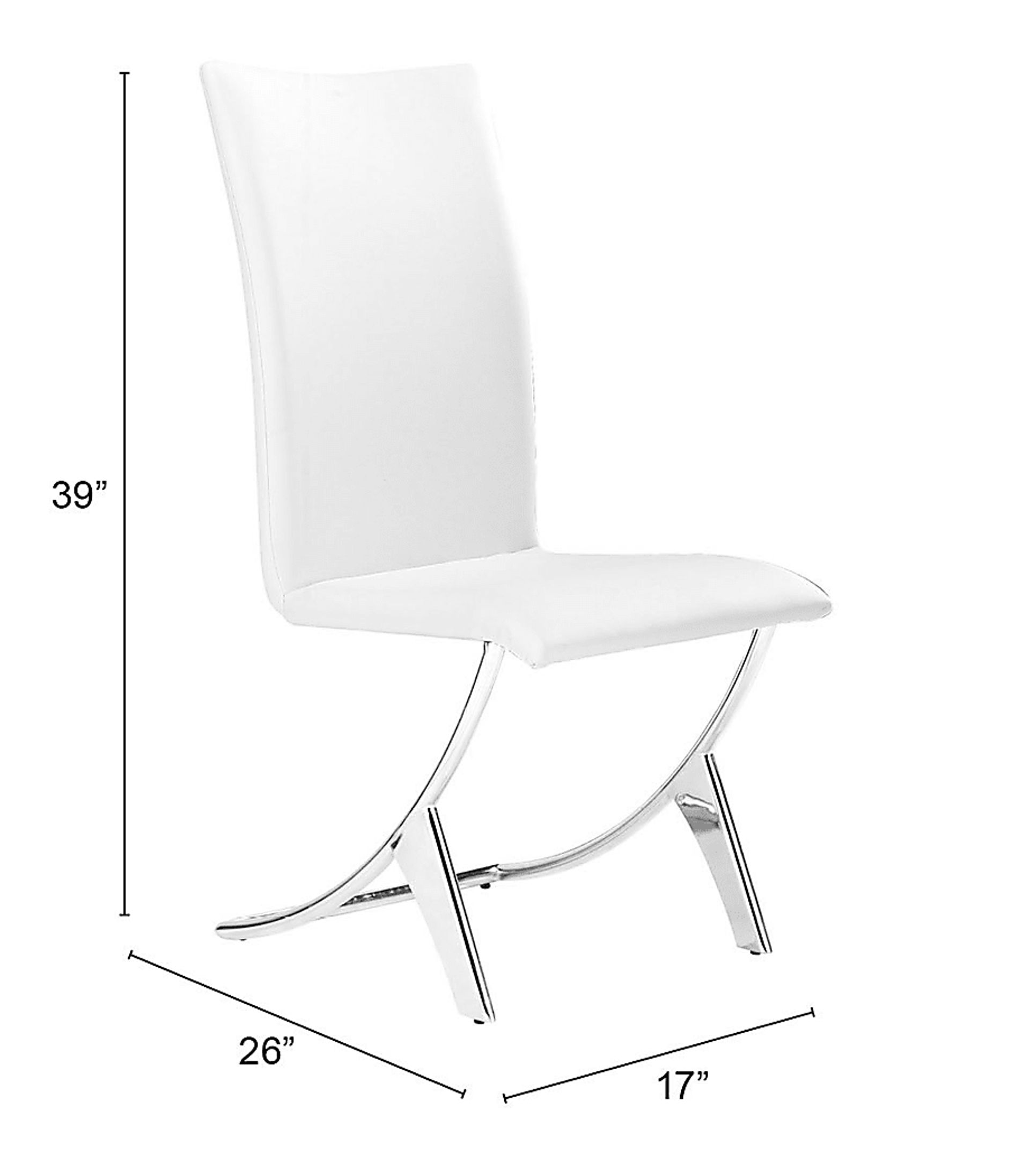 Sunniva White Side Chair, Set of 2 - Image 6