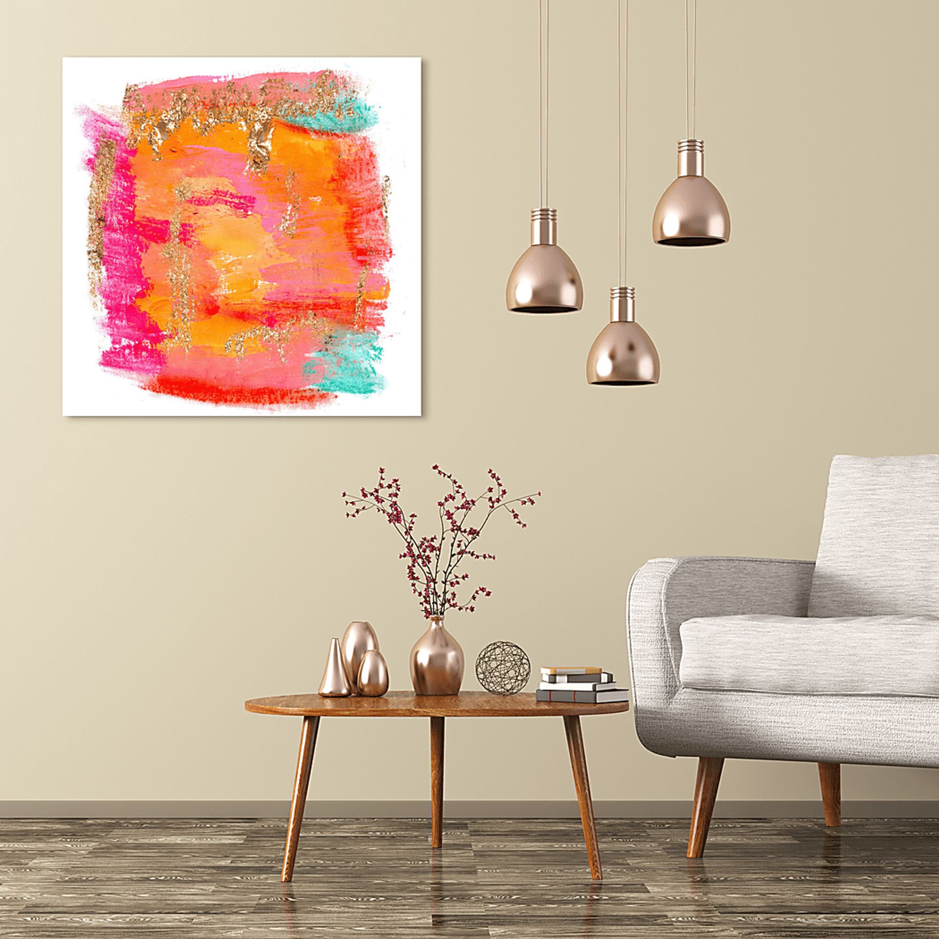 Sunny Mood Orange Artwork - Image 3