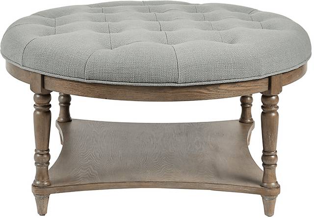 Sunnycove Gray Ottoman - Thumbnail - Image 2