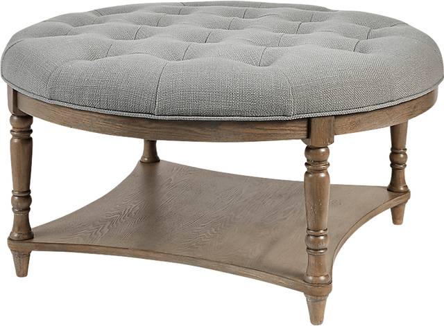 Sunnycove Gray Ottoman - Thumbnail - Image 1