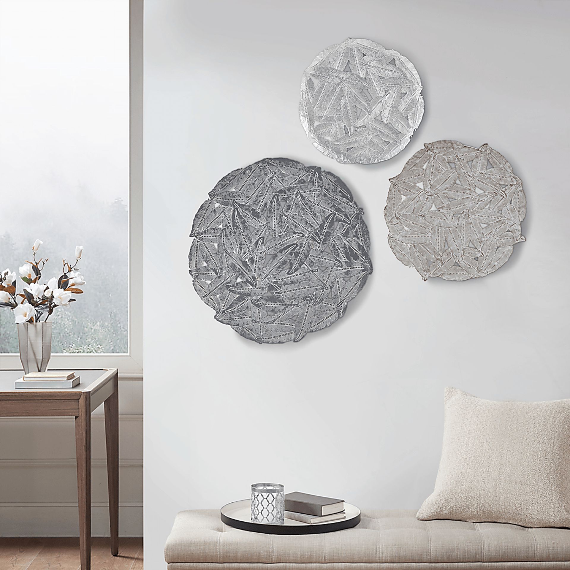 Sunnyroute Gray Wall Decor, Set of 3 - Image 2