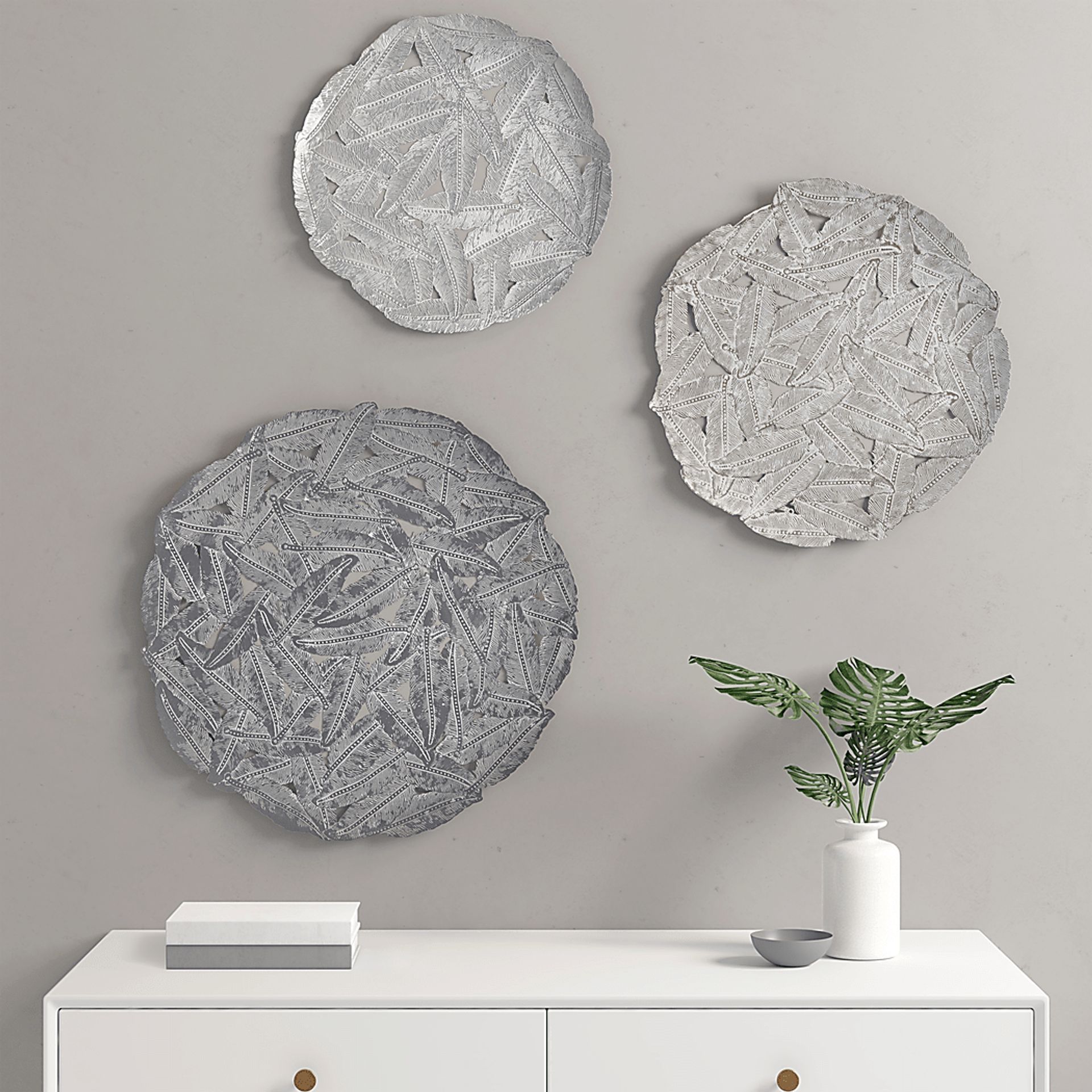 Sunnyroute Gray Wall Decor, Set of 3 - Image 3