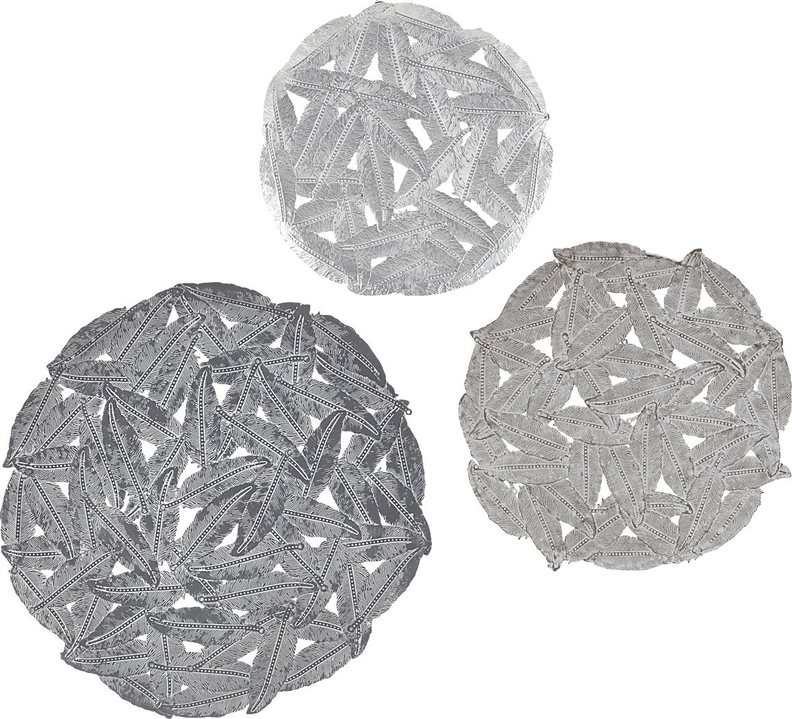 Sunnyroute Gray Wall Decor, Set of 3