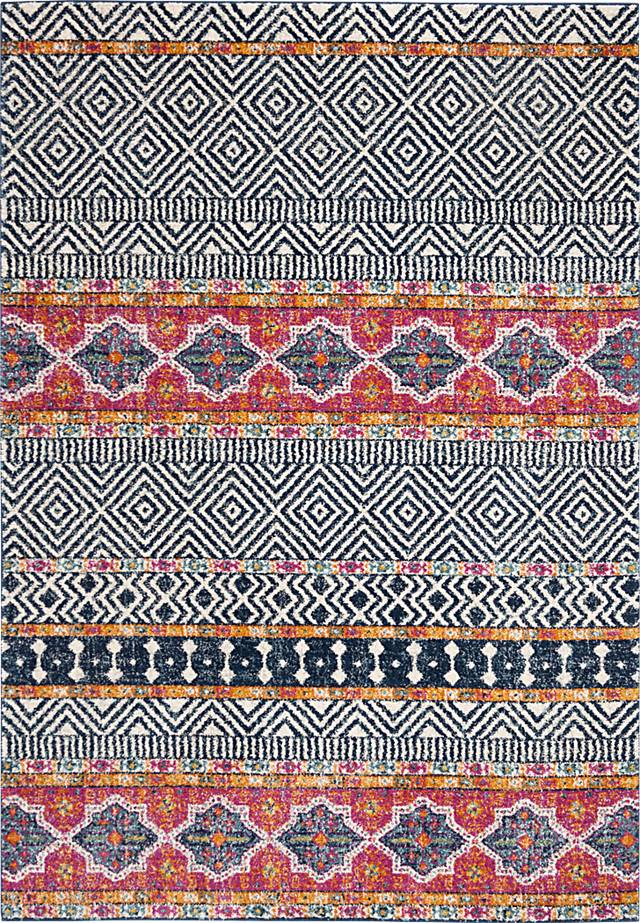 Sunray Place Navy 8' x 10' Rug - Thumbnail - Image 1
