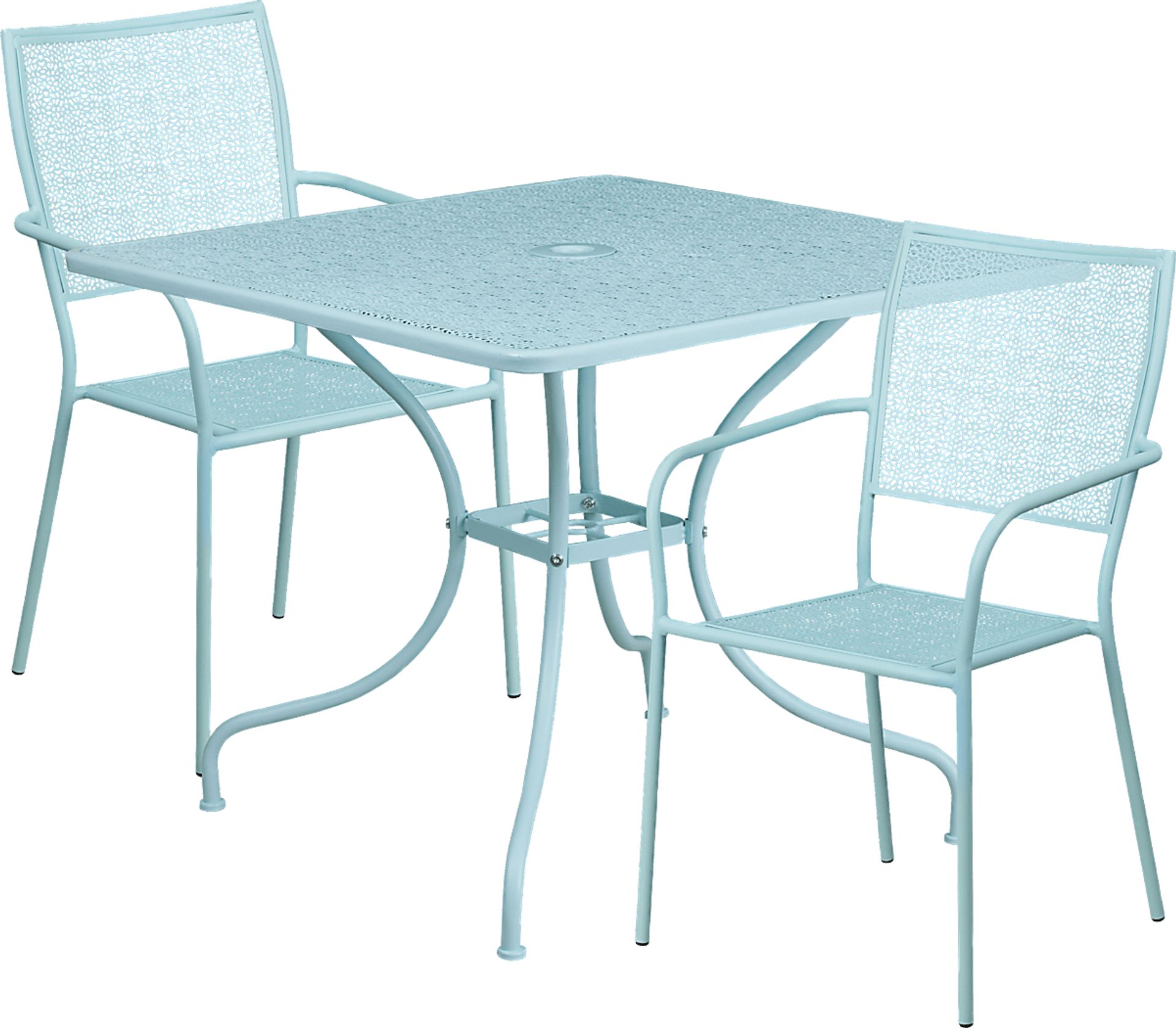 Sunrise Garden Blue 3 Pc 35.5 in. Square Patio Set - Image 1