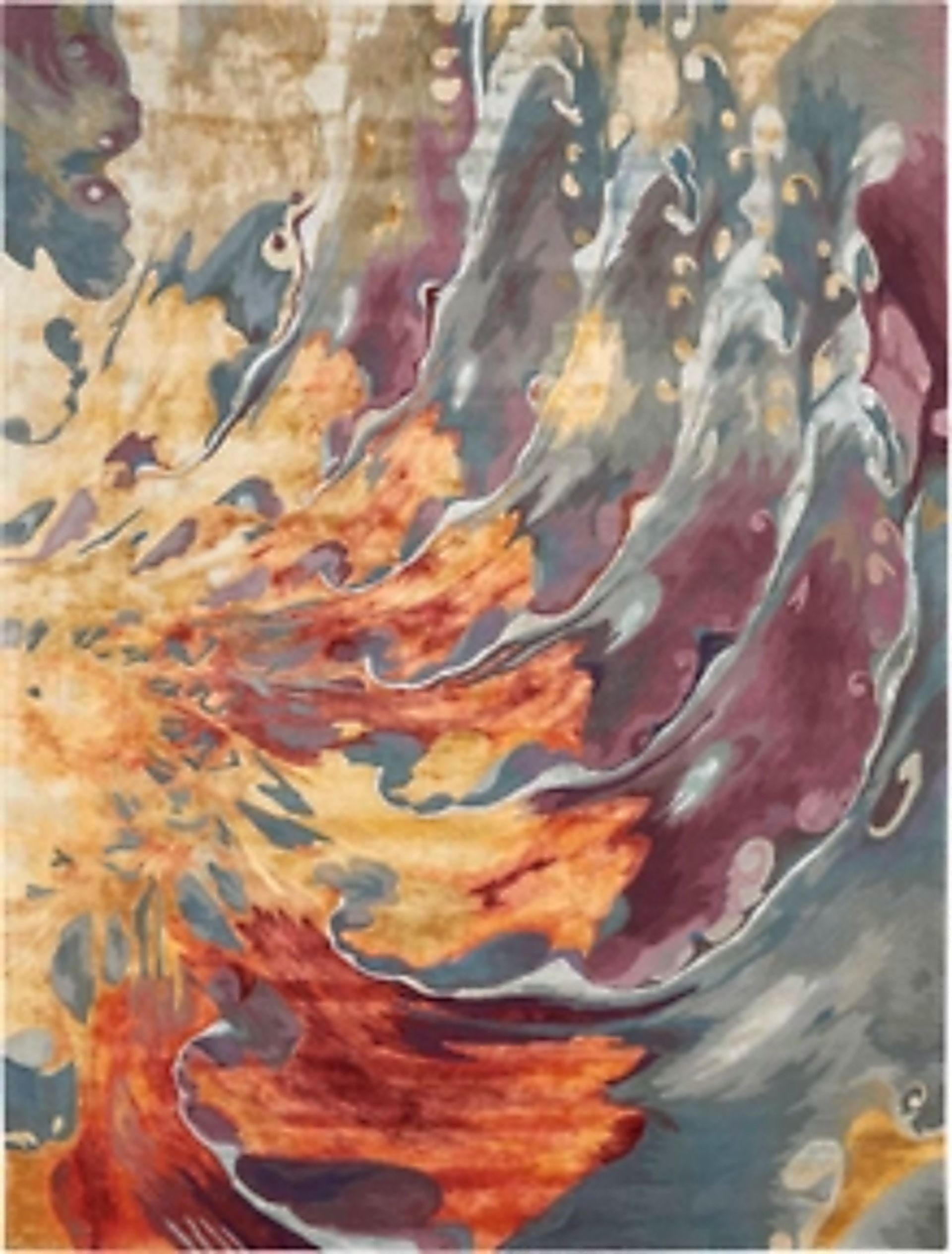 Sunset Fire Multi 5'6 x 7'5 Rug - Image 1