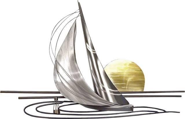 Sunset Sailing II Silver Wall Art - Thumbnail - Image 1