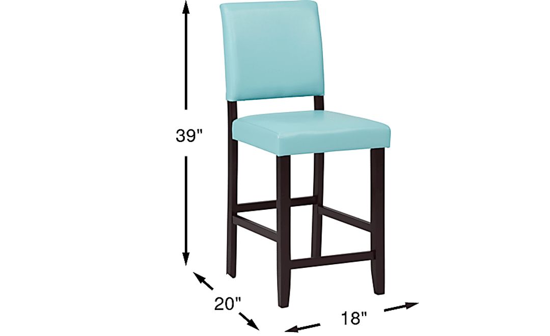 Sunset View Blue Counter Height Stool