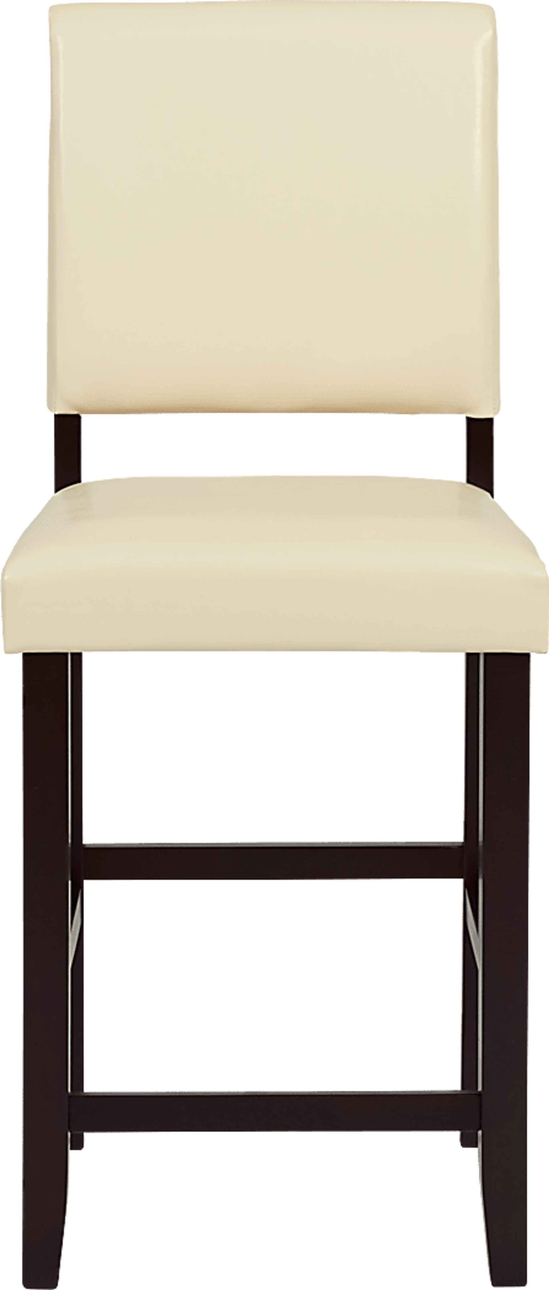 Sunset View Brown Cherry Finish 5 Pc Counter Height Dining Set with Cream Stools - Image 3