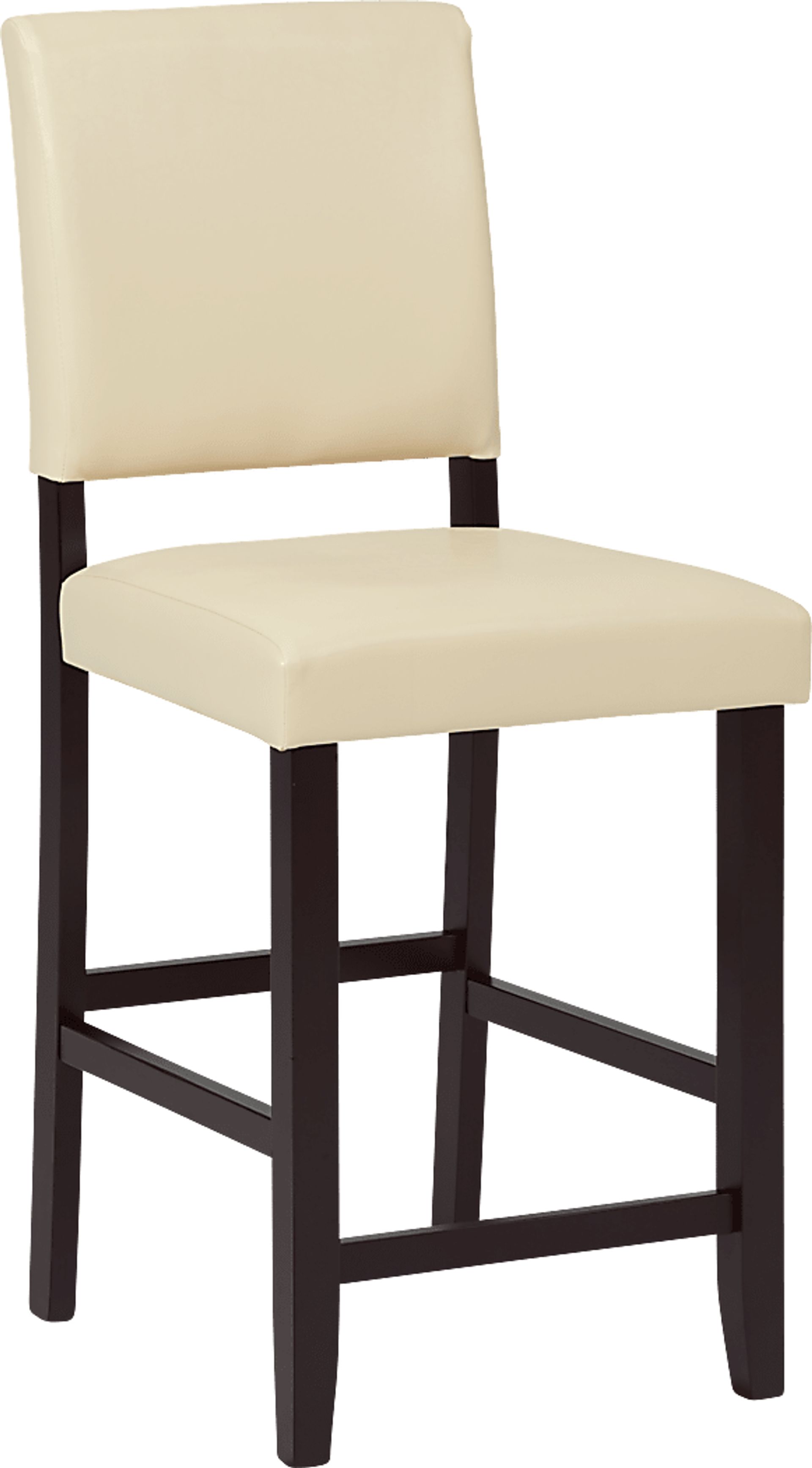 Sunset View Brown Cherry 3 Pc Counter Height Dining Set with Cream Stools - Image 5