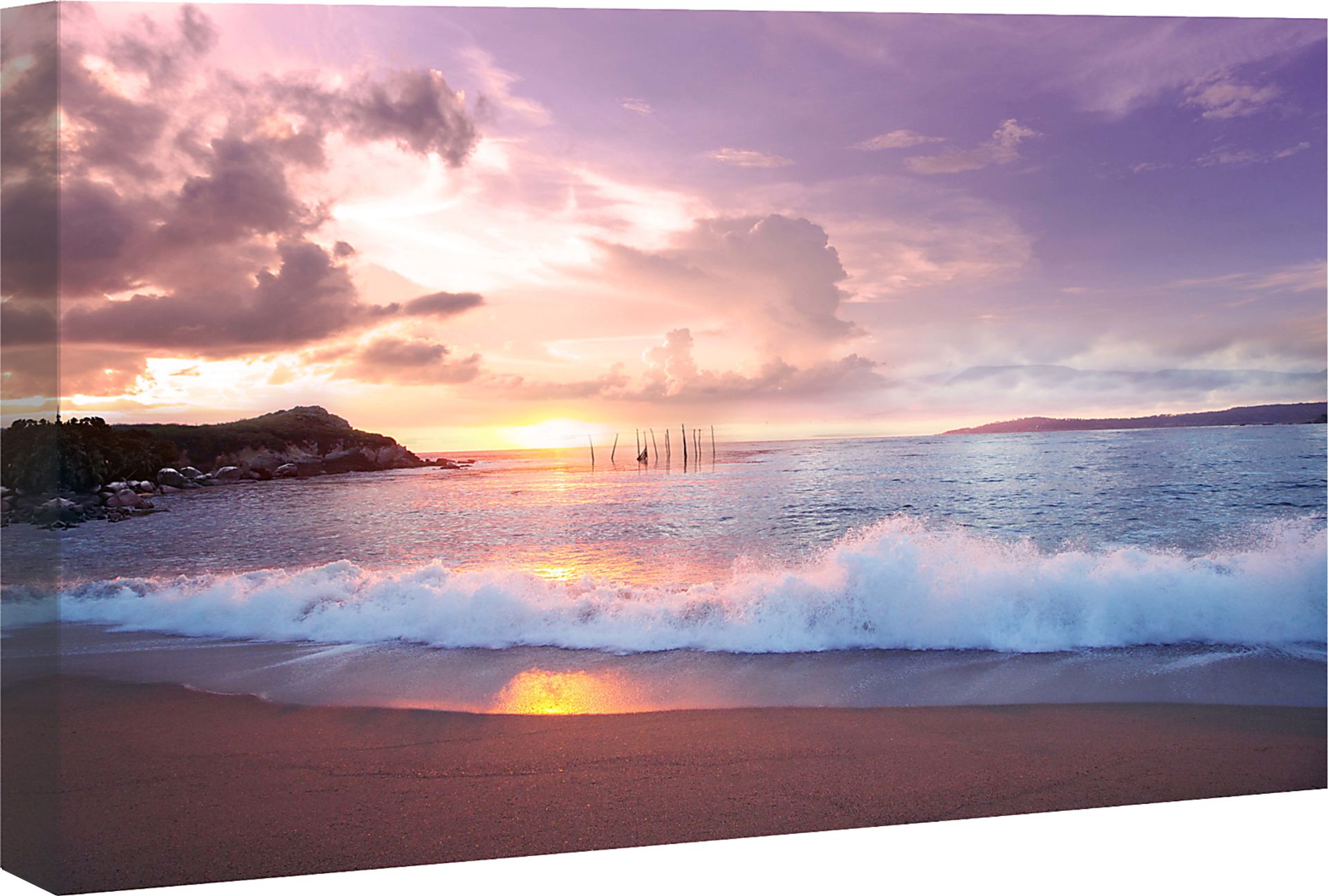 Sunsets On The Beach Blue Artwork - Image 3